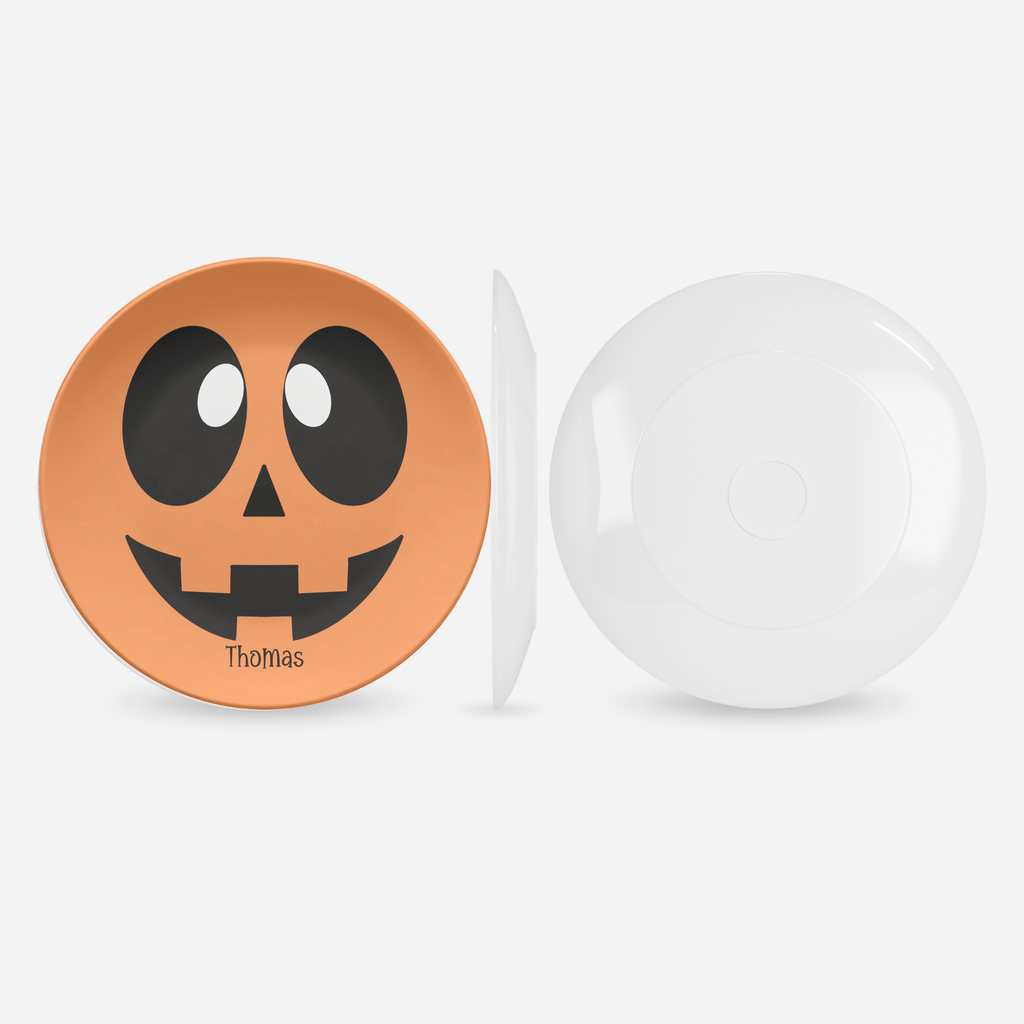 Funny Pumpkin Face Plate by Lil Plate Shop