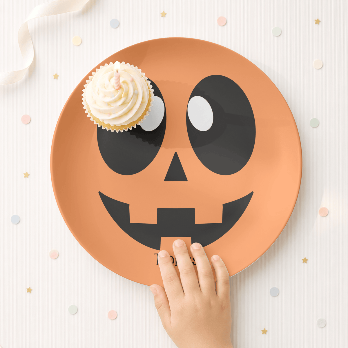 Funny Pumpkin Face Plate by Lil Plate Shop
