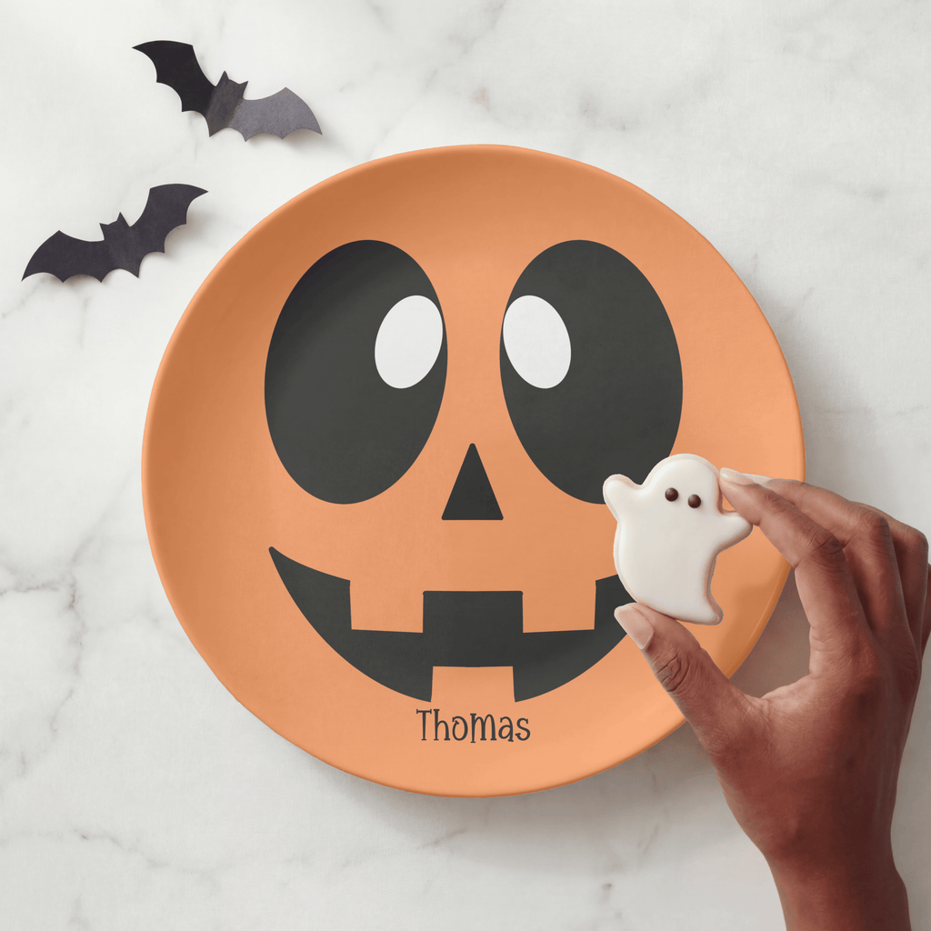 Funny Pumpkin Face Plate by Lil Plate Shop