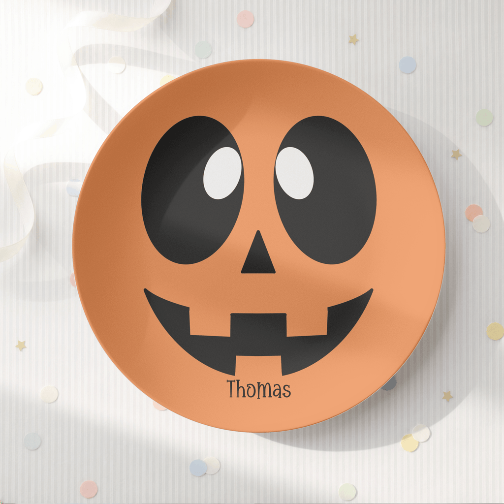 Funny Pumpkin Face Plate by Lil Plate Shop