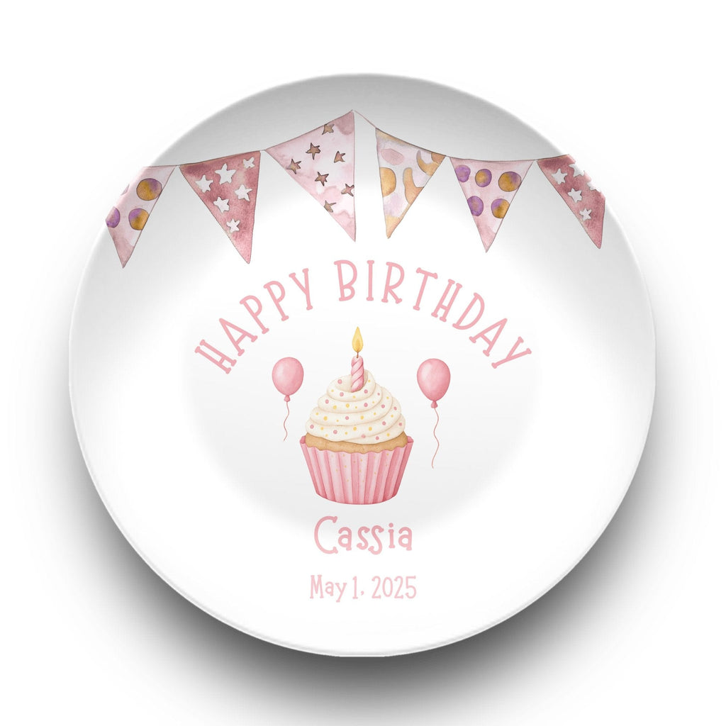 Girl Banner Birthday Plate by Lil Plate Shop