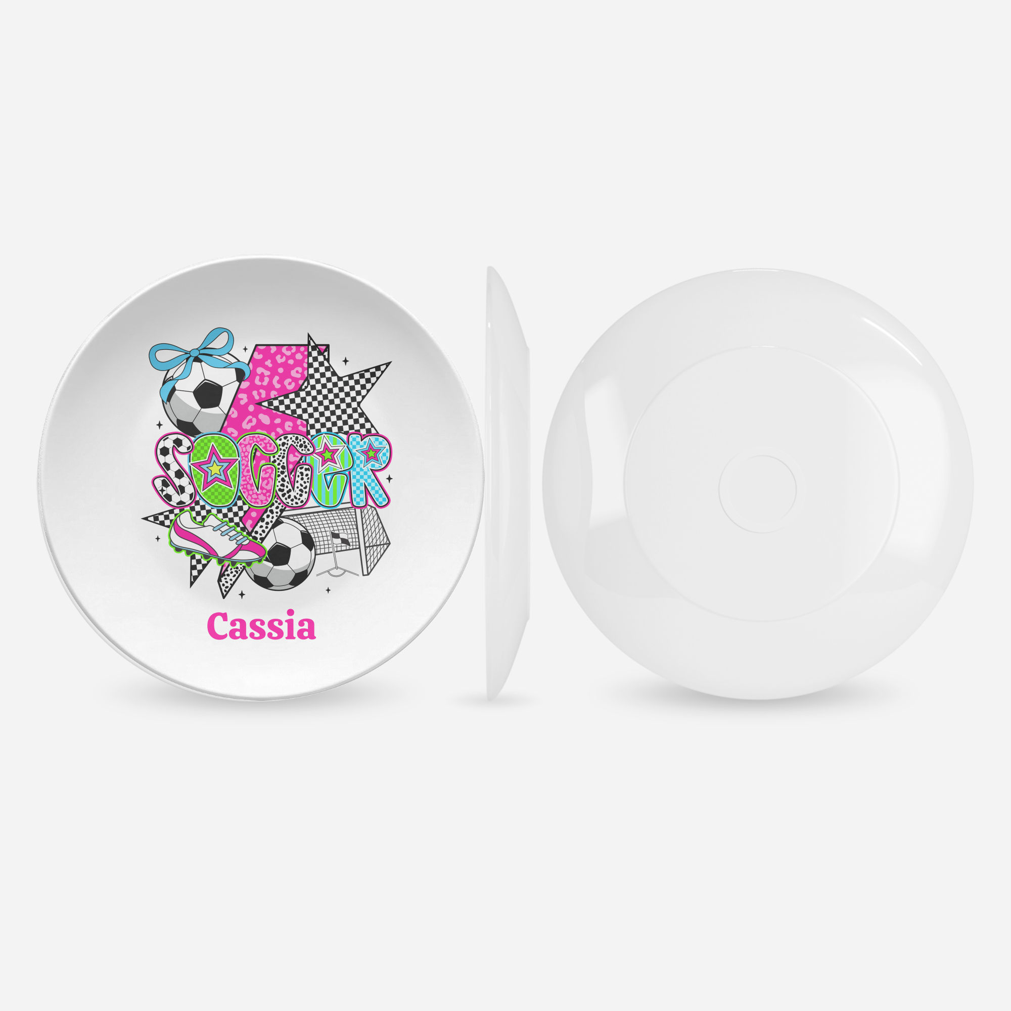 Girl Power Soccer Plate by Lil Plate Shop