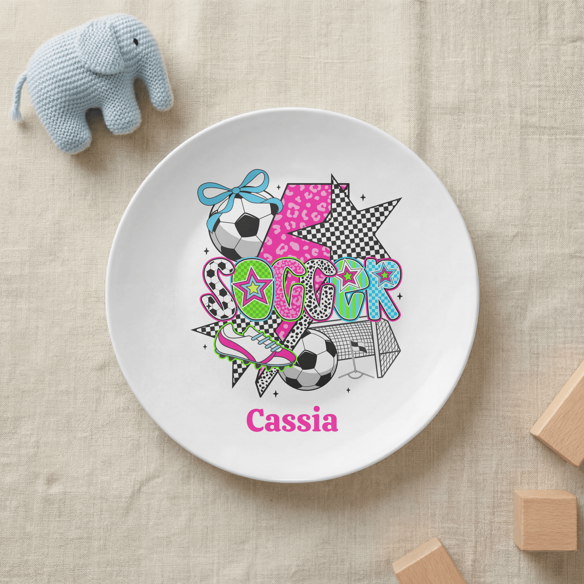 Girl Power Soccer Plate by Lil Plate Shop