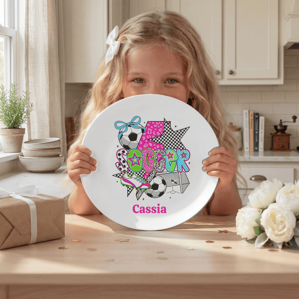 Girl Power Soccer Plate by Lil Plate Shop