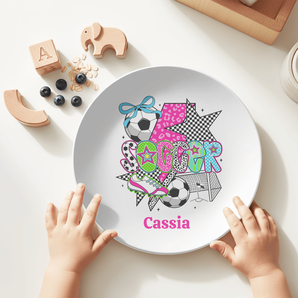 Girl Power Soccer Plate by Lil Plate Shop