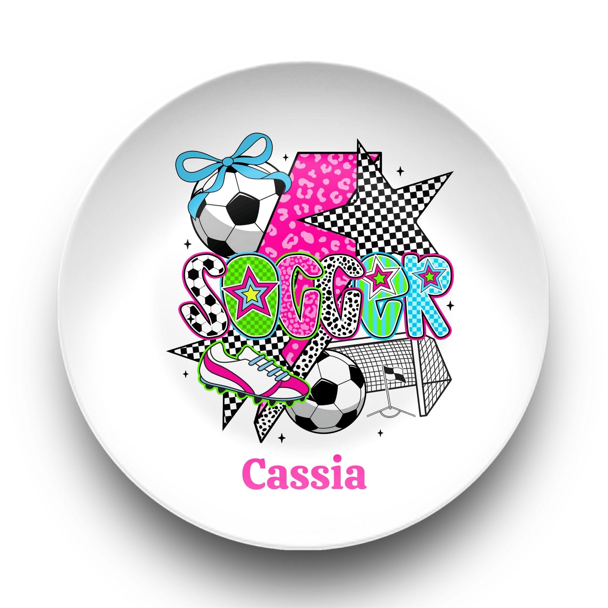 Girl Power Soccer Plate by Lil Plate Shop