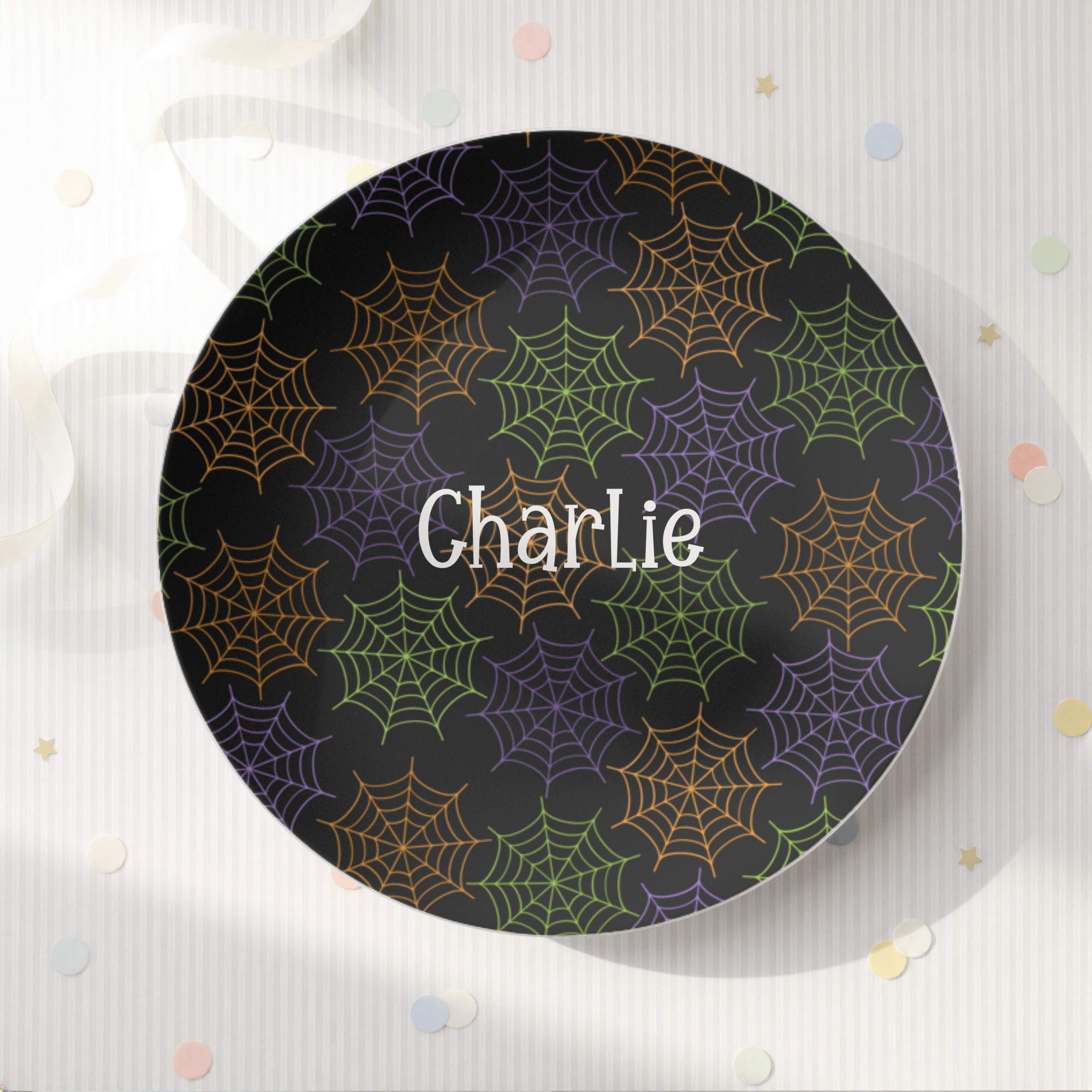 Halloween Spiderweb Plate by Lil Plate Shop