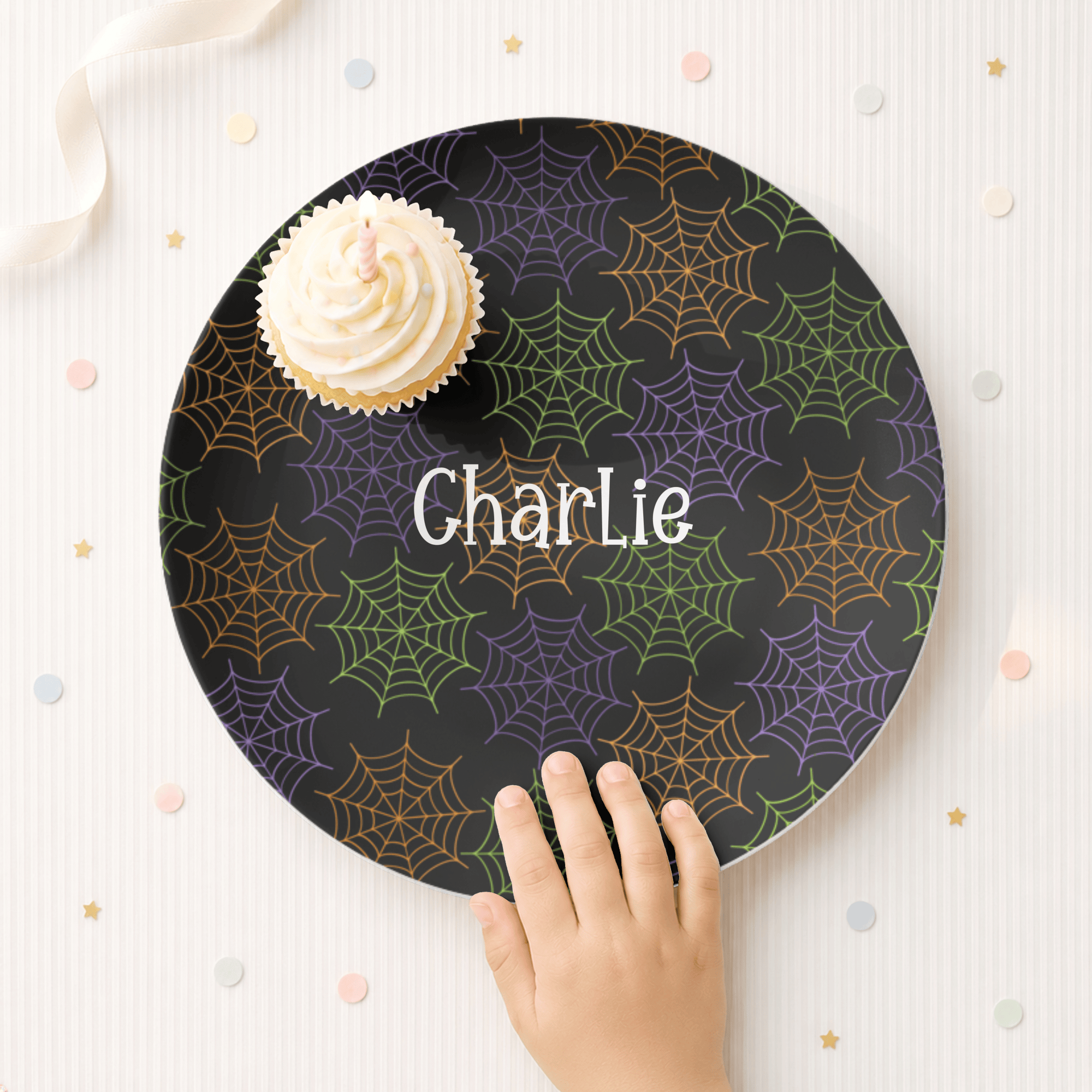 Halloween Spiderweb Plate by Lil Plate Shop