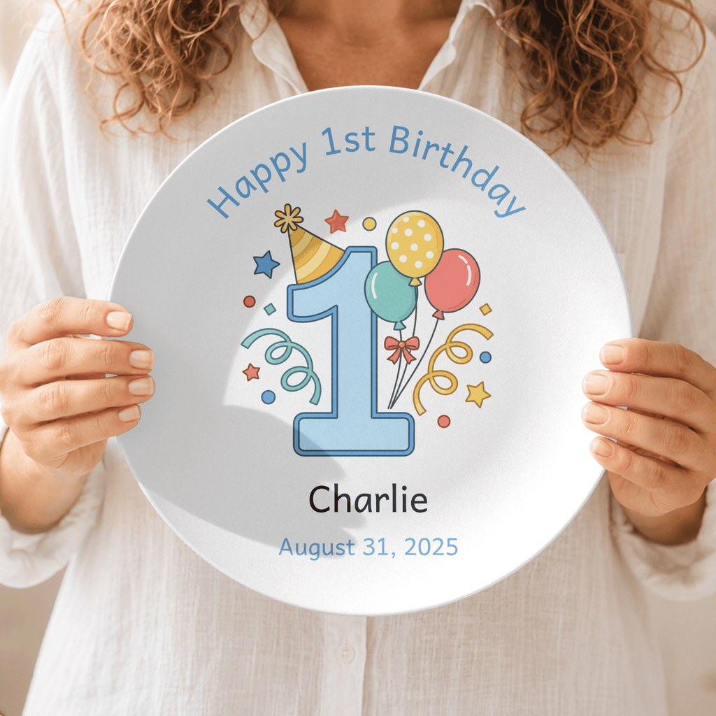 Happy 1st Birthday Balloon Plate by Lil Plate Shop