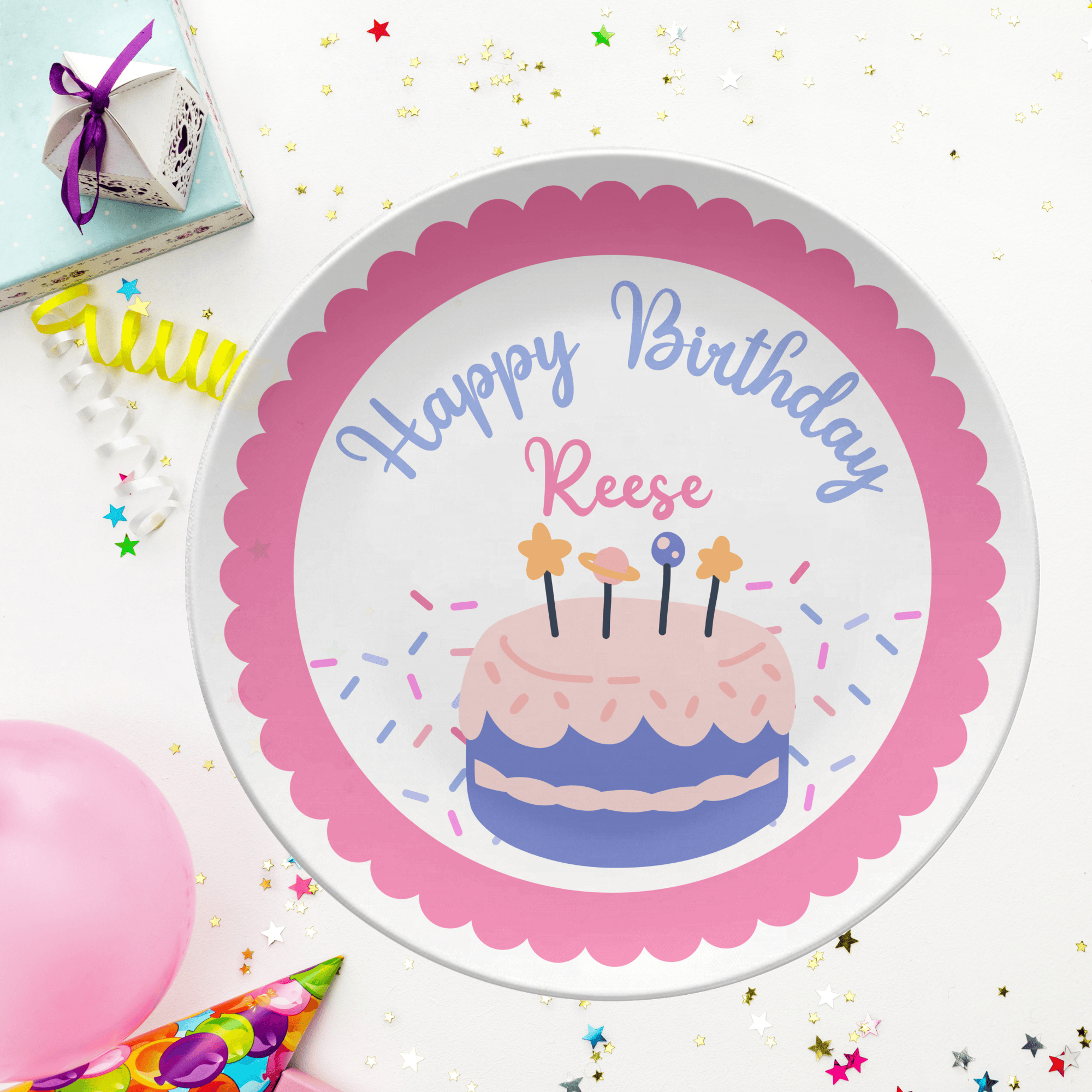 Happy Birthday Cake Plate by Lil Plate Shop