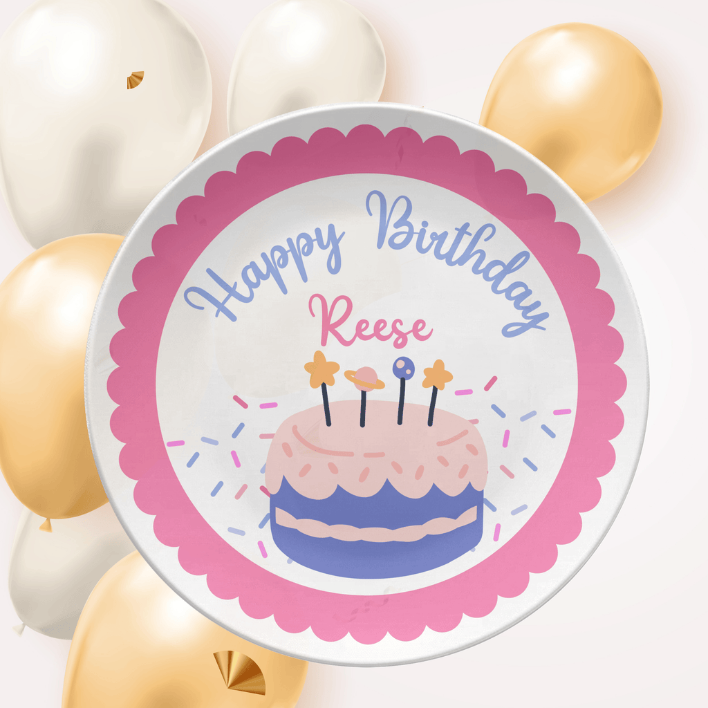 Happy Birthday Cake Plate by Lil Plate Shop