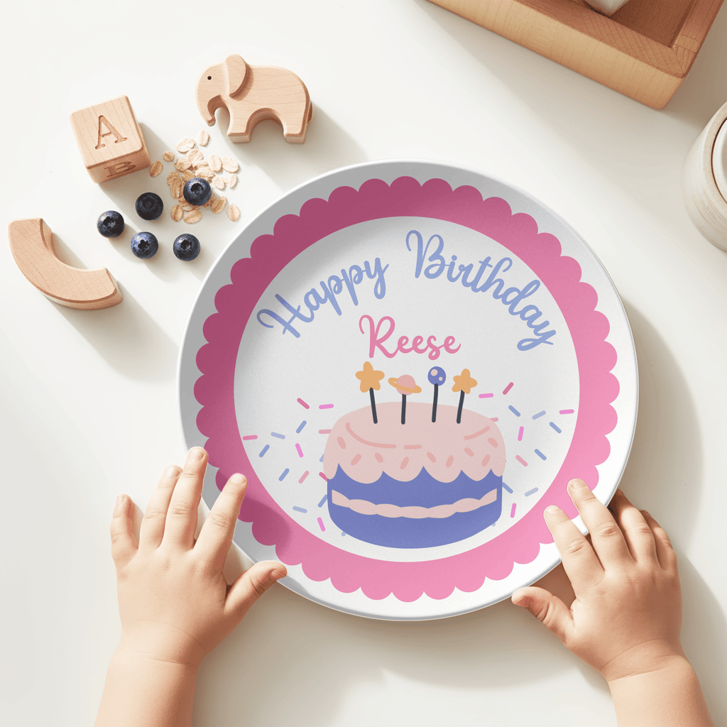 Happy Birthday Cake Plate by Lil Plate Shop