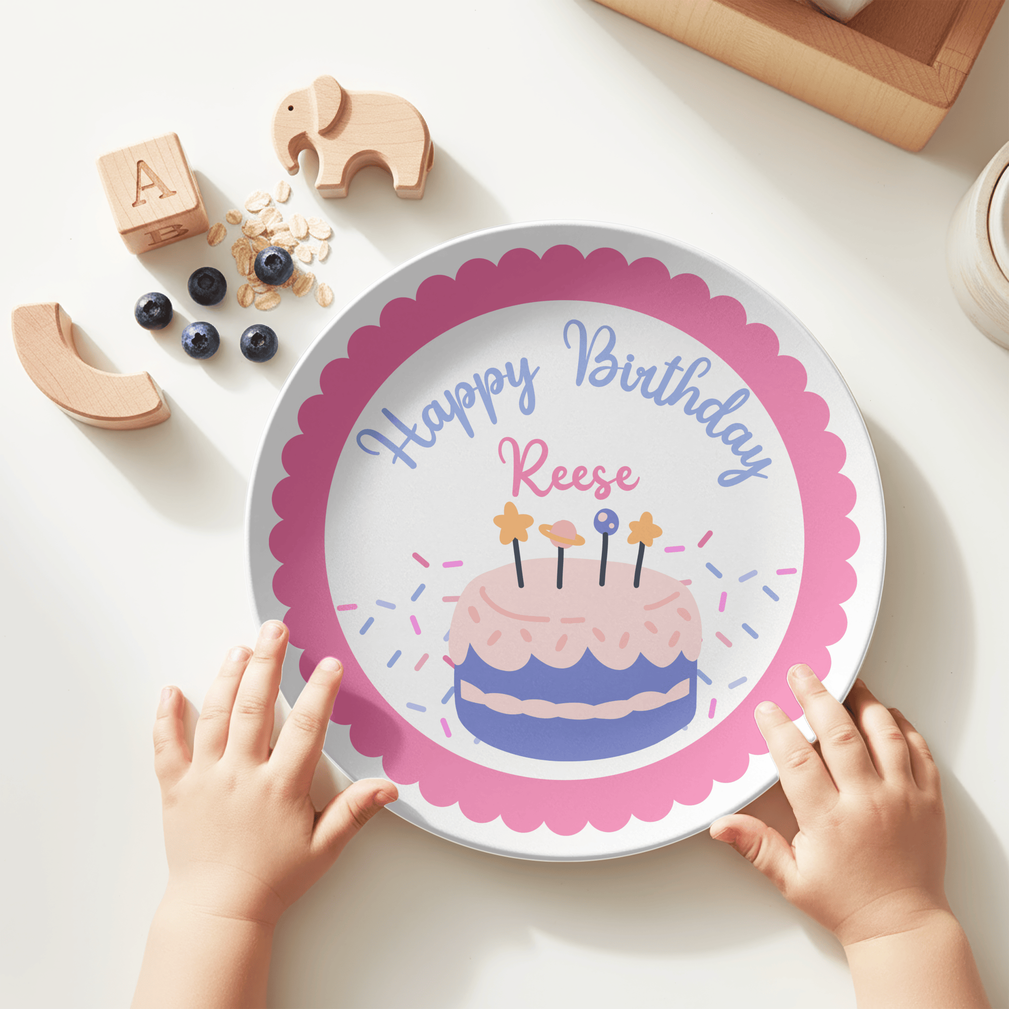 Happy Birthday Cake Plate by Lil Plate Shop