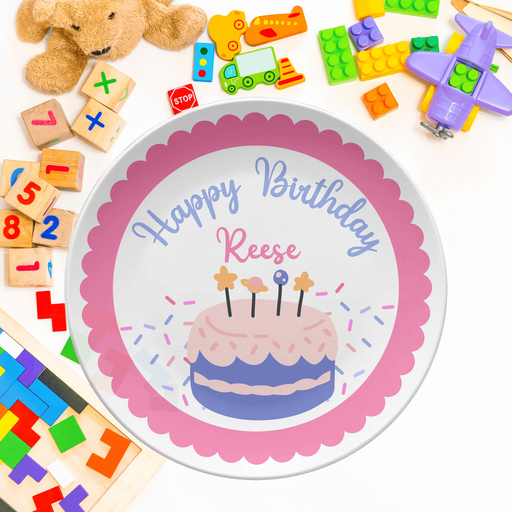 Happy Birthday Cake Plate by Lil Plate Shop