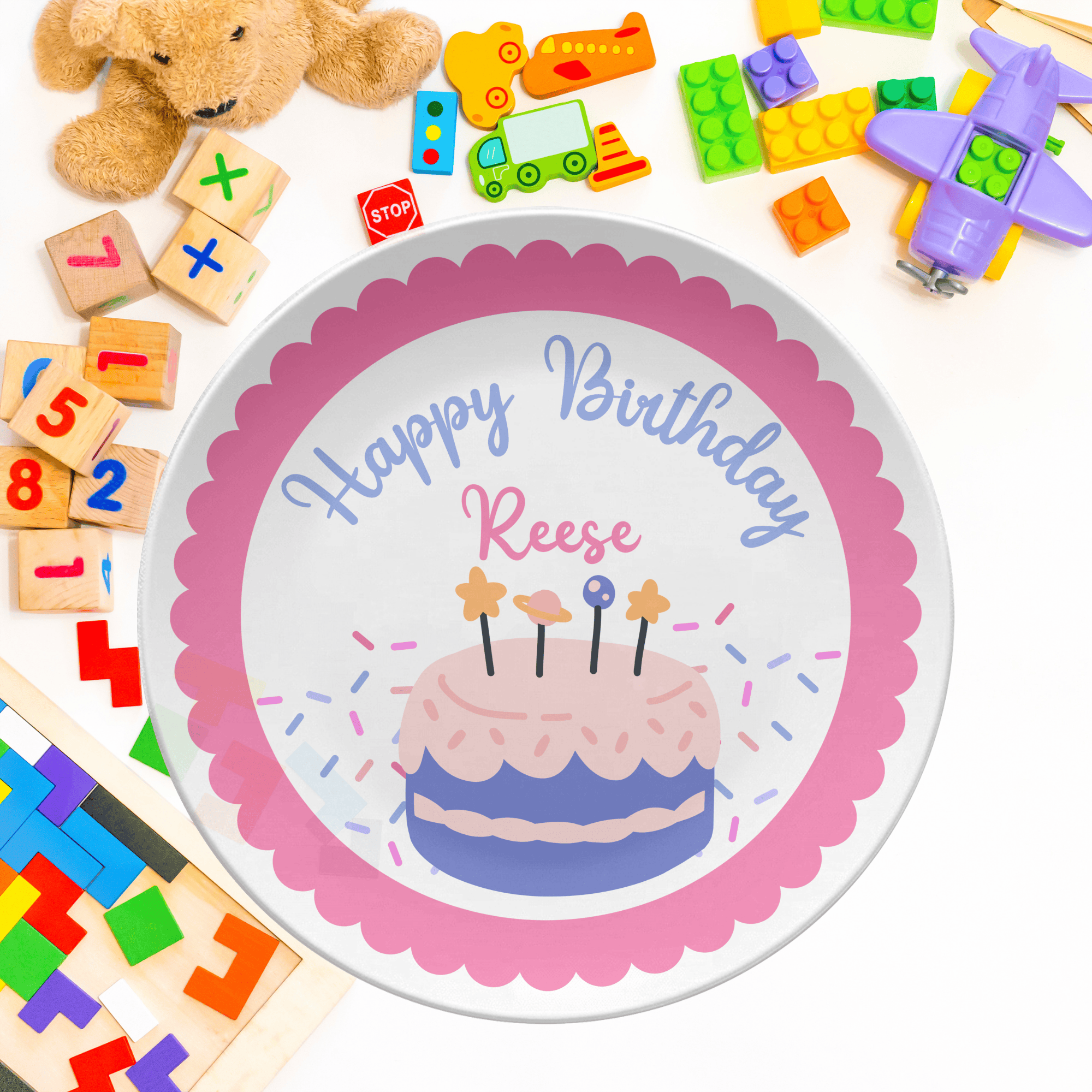 Happy Birthday Cake Plate by Lil Plate Shop