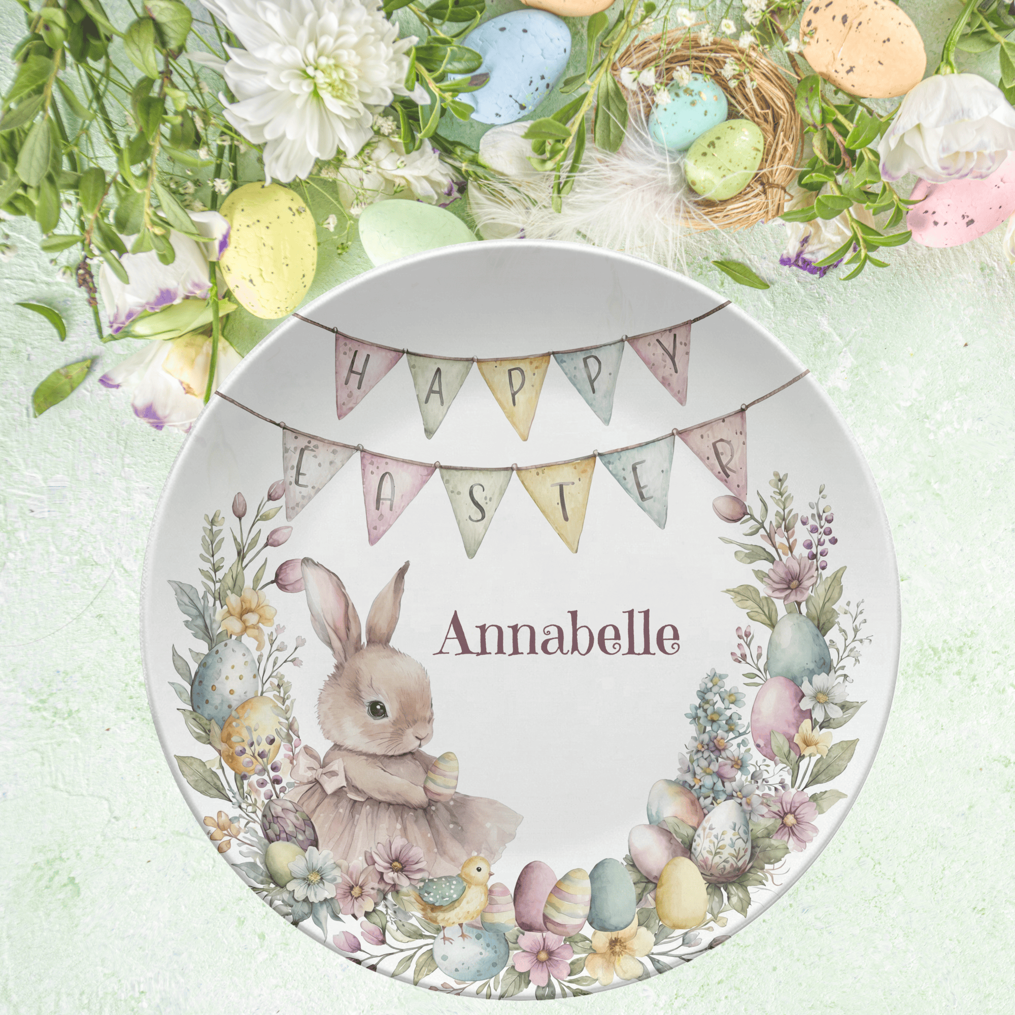 Happy Easter Name Plate by Lil Plate Shop