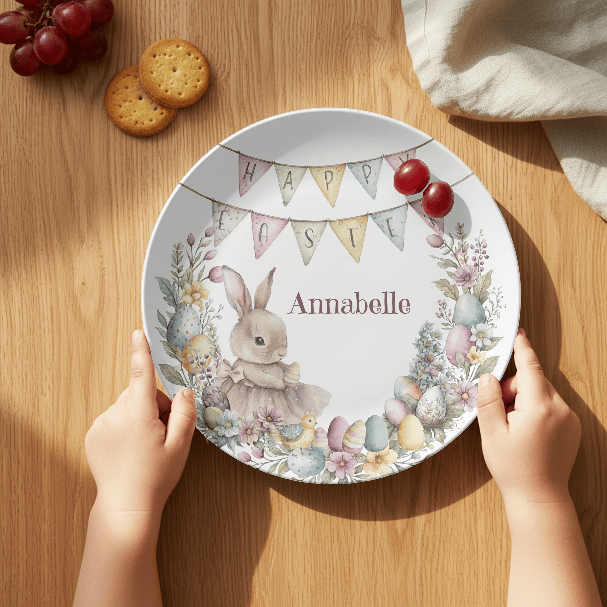 Happy Easter Name Plate by Lil Plate Shop
