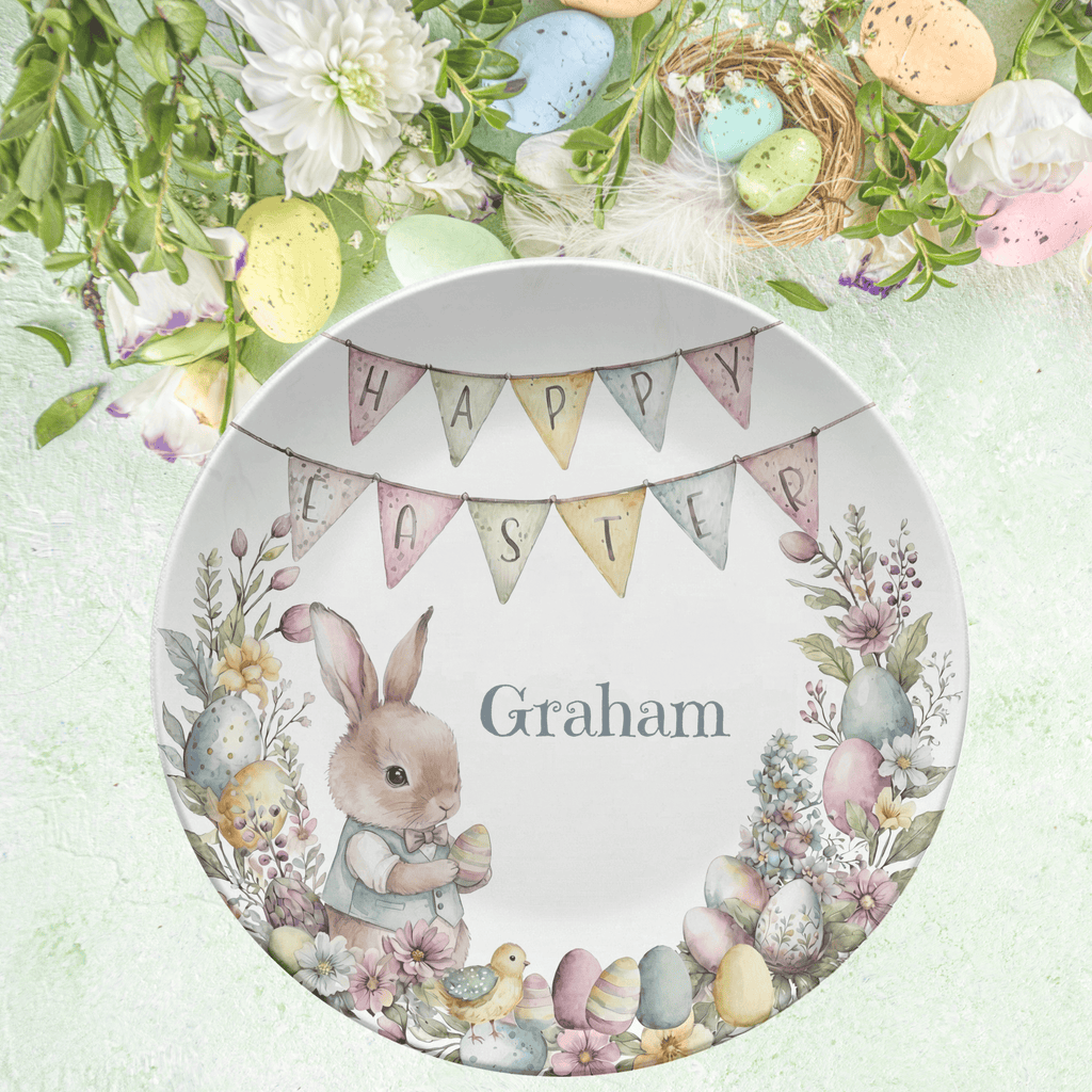 Happy Easter Name Plate by Lil Plate Shop