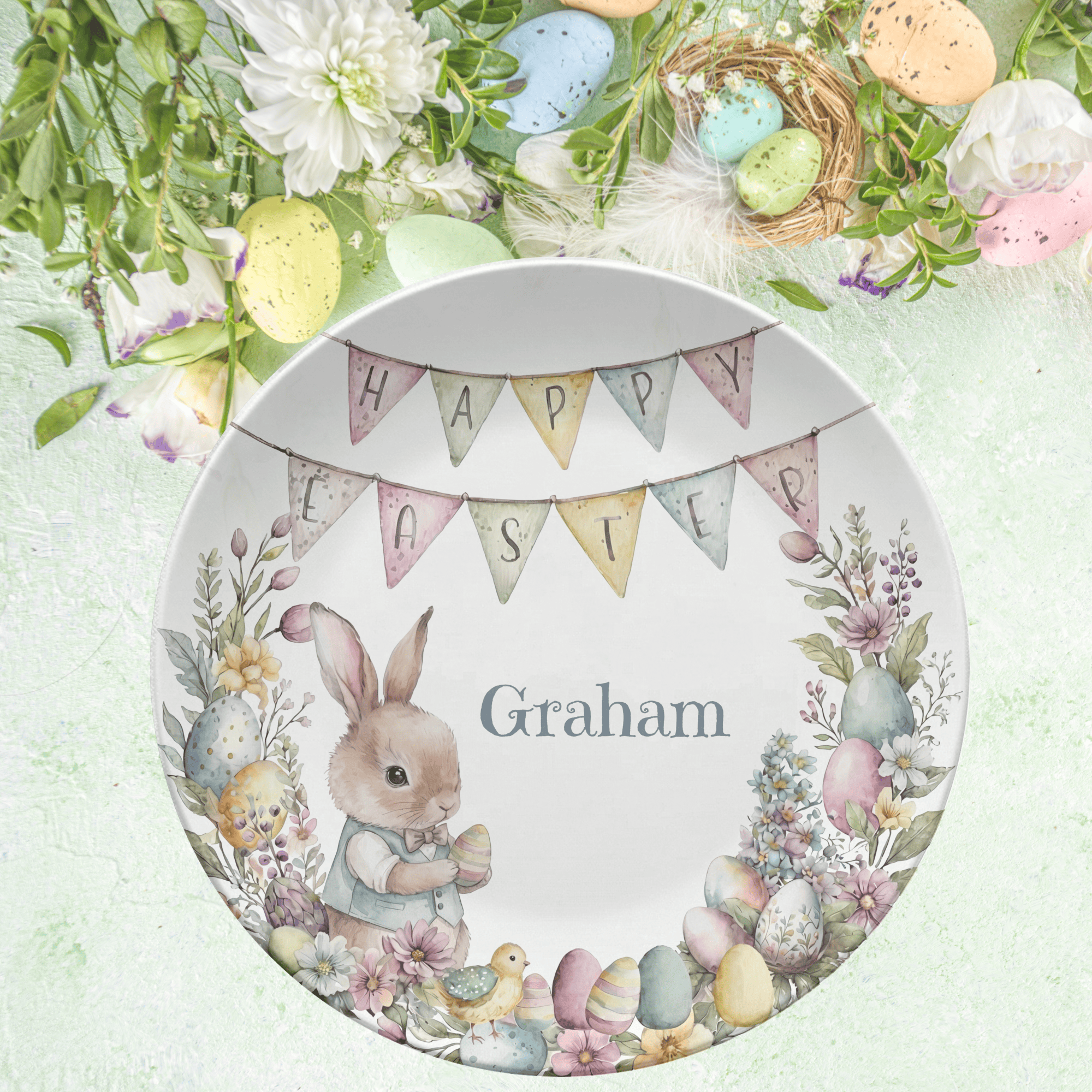Happy Easter Name Plate by Lil Plate Shop