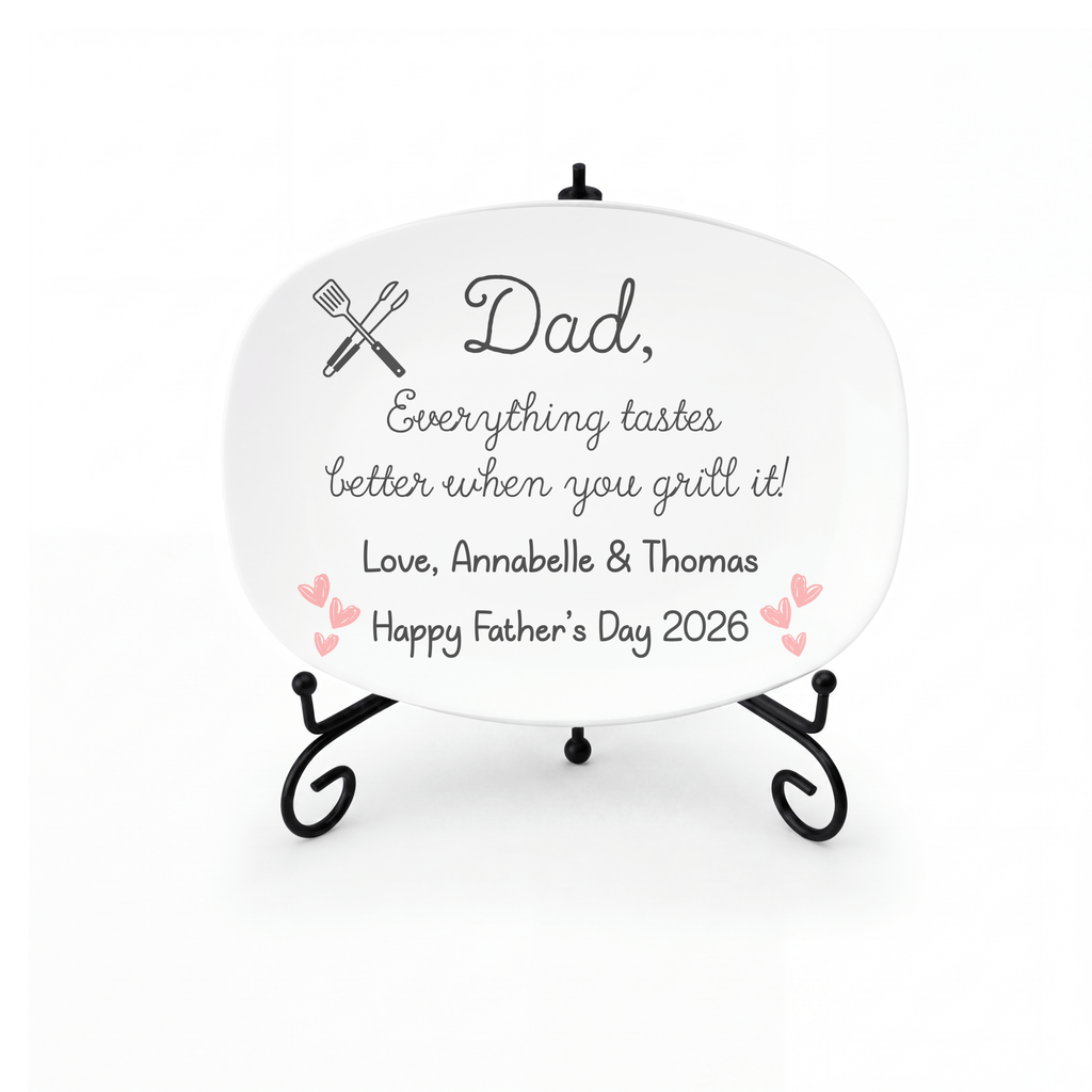 Happy Father's Day Grilling Platter by Lil Plate Shop