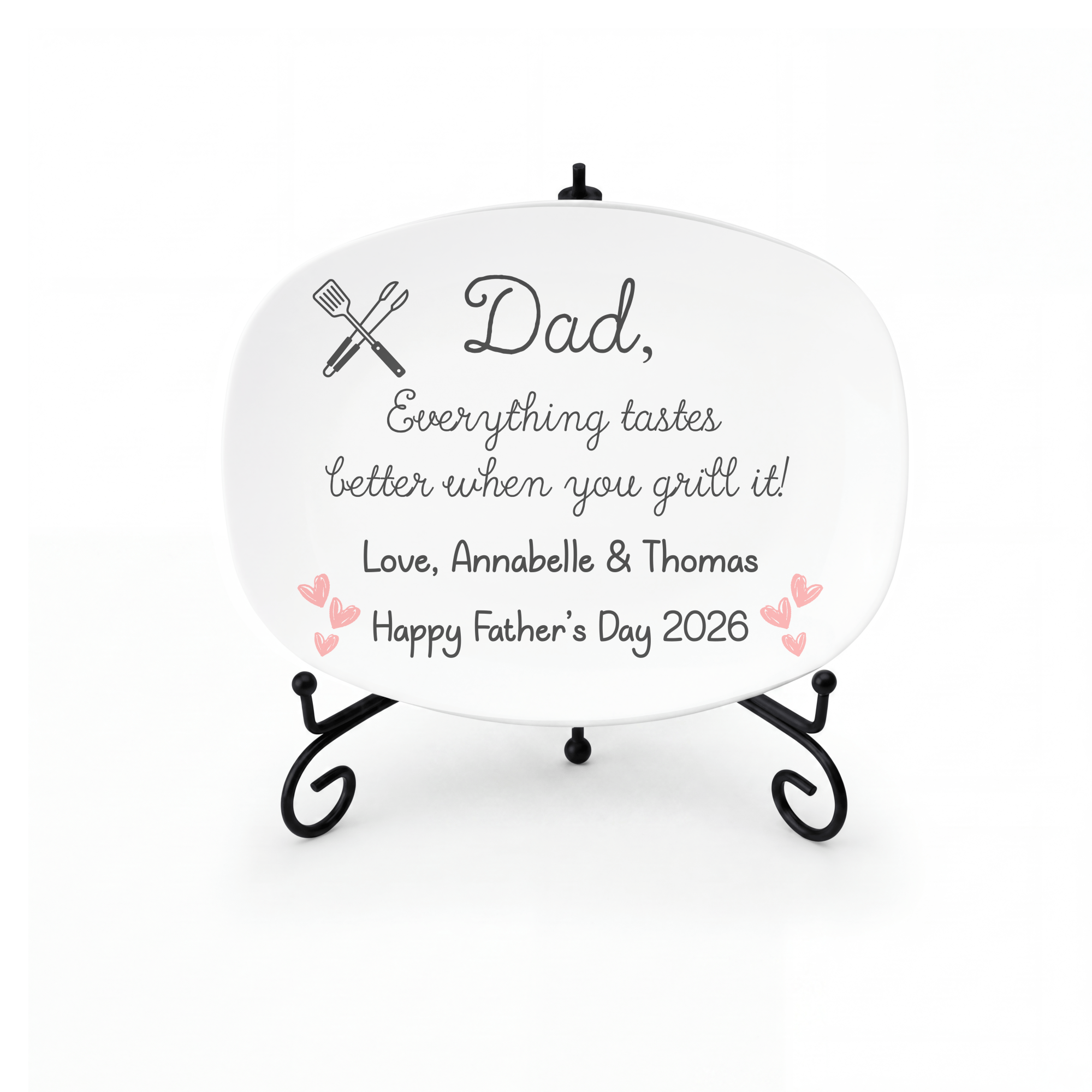 Happy Father's Day Grilling Platter by Lil Plate Shop