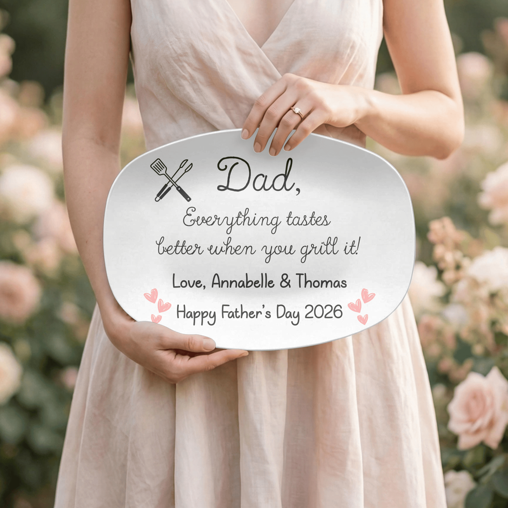 Happy Father's Day Grilling Platter by Lil Plate Shop