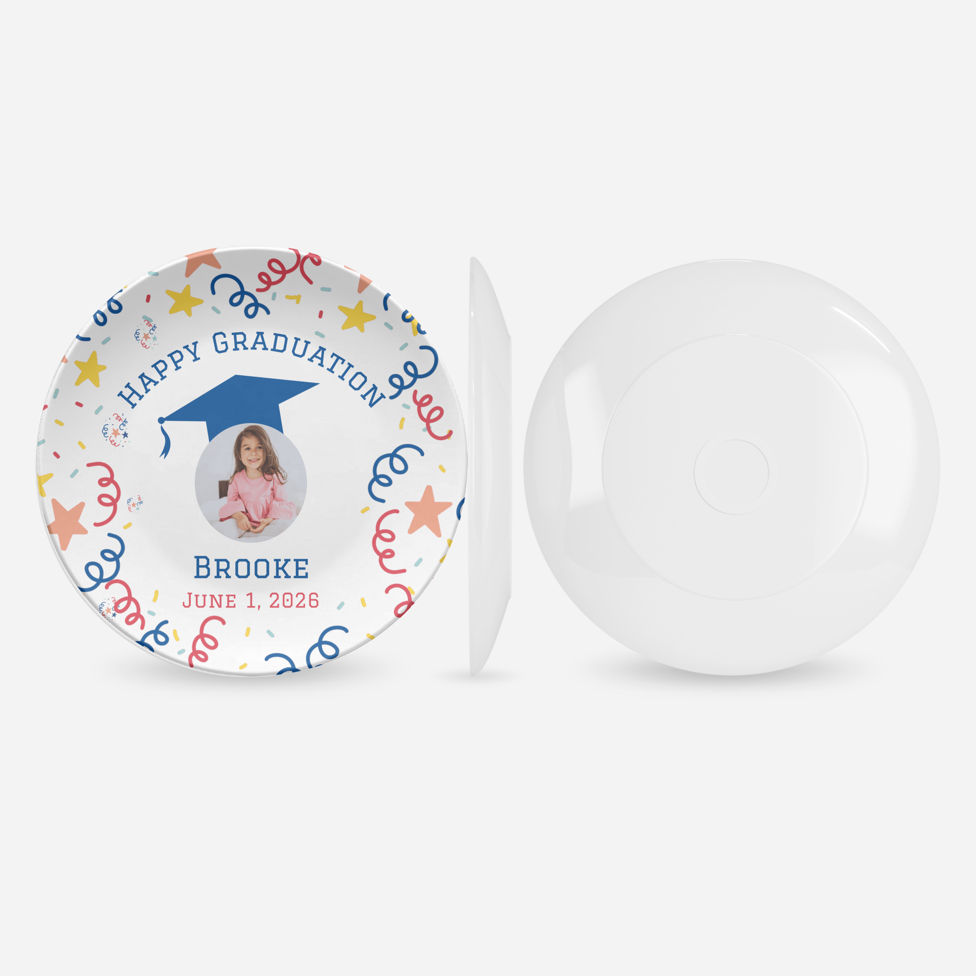Happy Graduation Plate with Photo by Lil Plate Shop