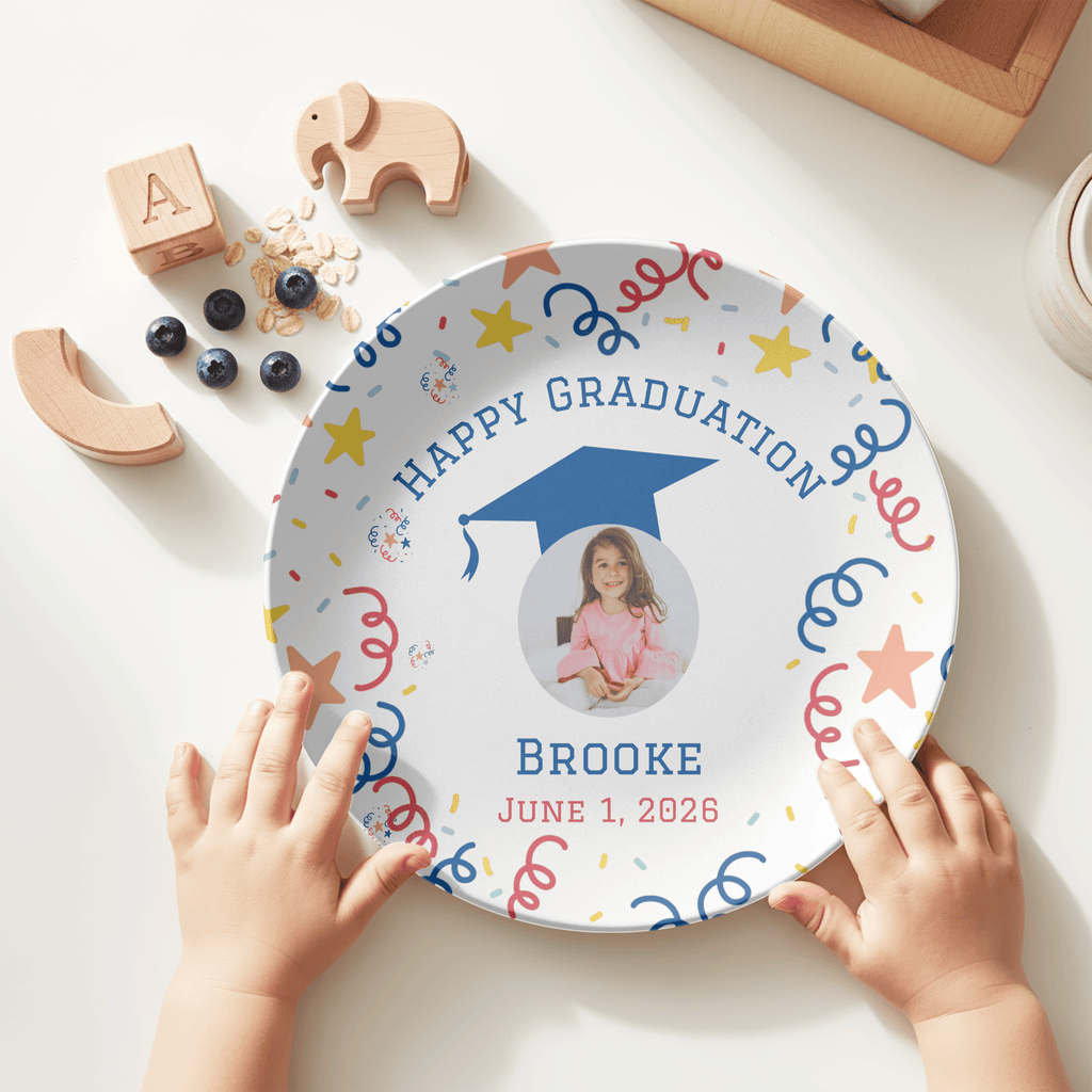 Happy Graduation Plate with Photo by Lil Plate Shop