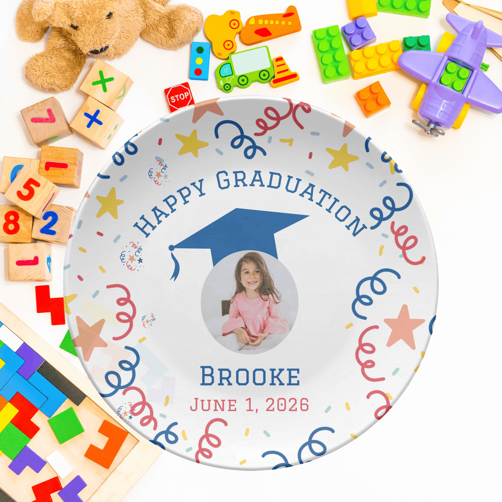 Happy Graduation Plate with Photo by Lil Plate Shop