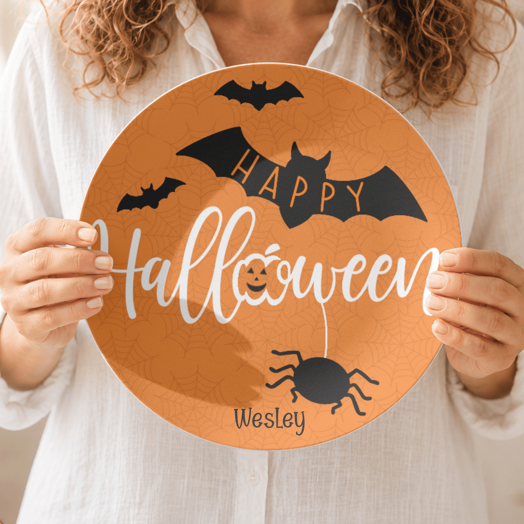 Happy Halloween Bat Plate by Lil Plate Shop