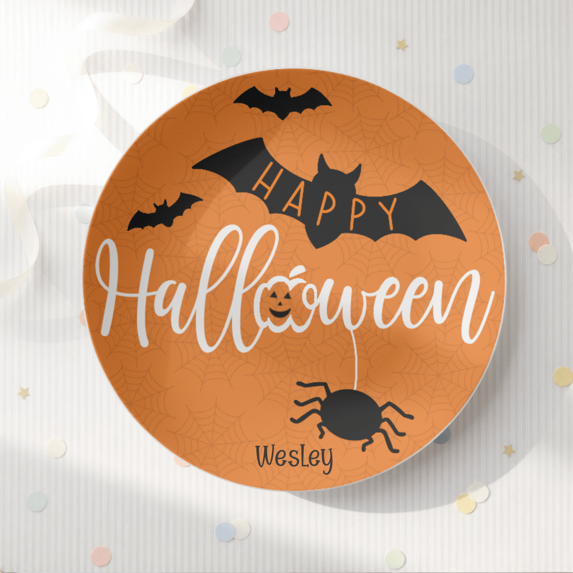 Happy Halloween Bat Plate by Lil Plate Shop