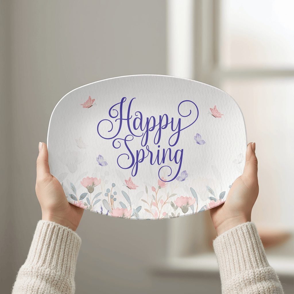 Happy Spring Serving Platter by Lil Plate Shop