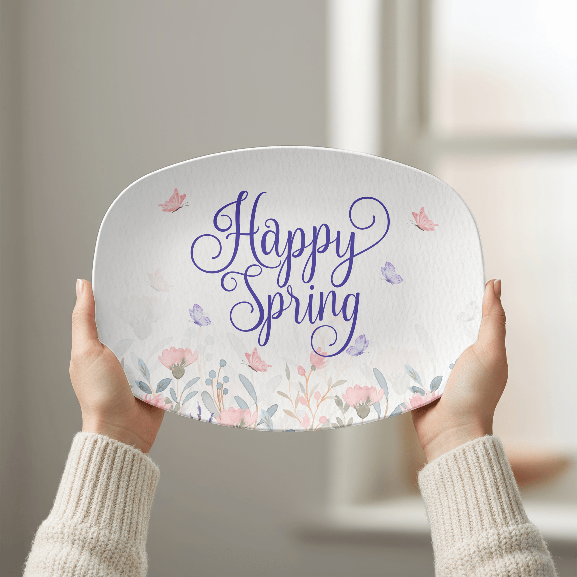 Happy Spring Serving Platter by Lil Plate Shop