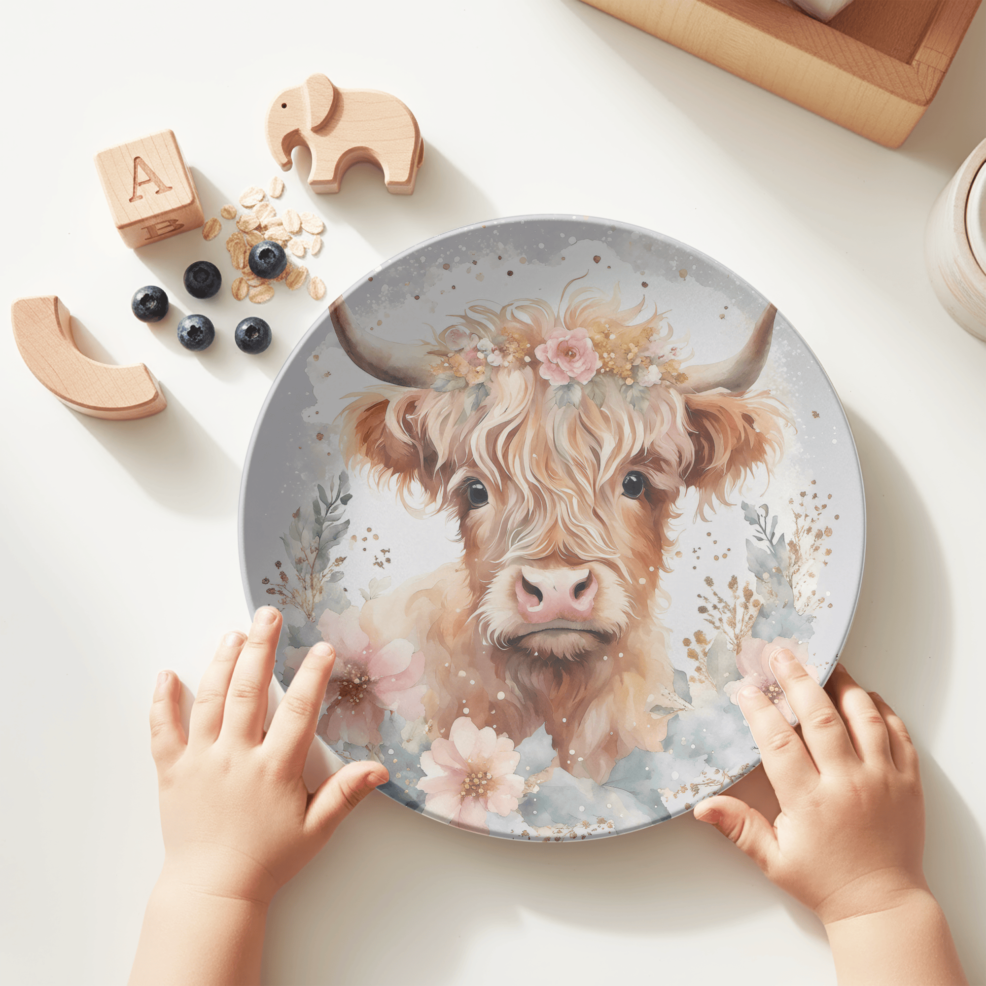 Highland Cow Plate by Lil Plate Shop