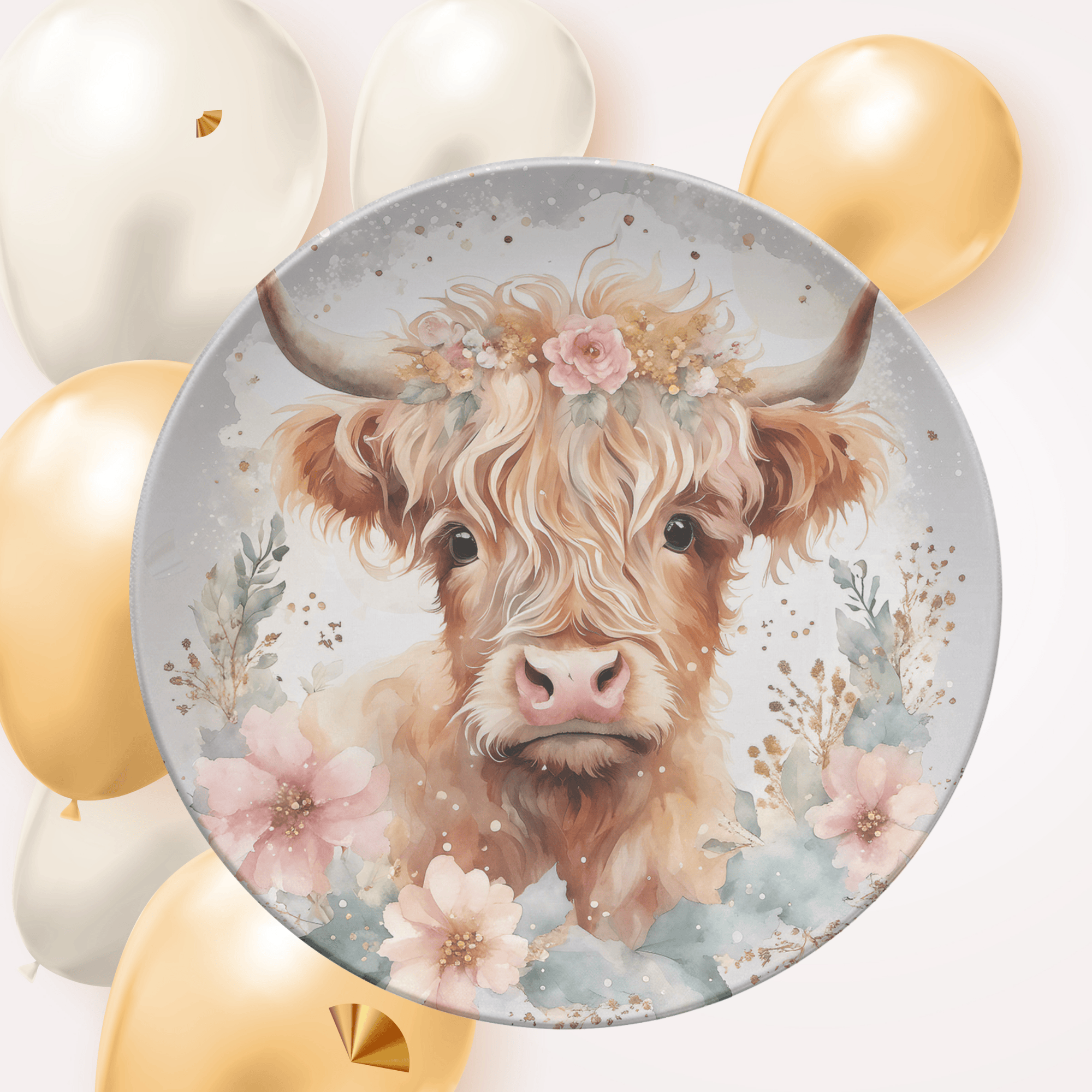 Highland Cow Plate by Lil Plate Shop