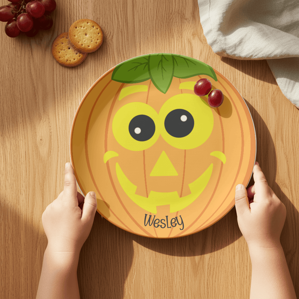 Jack-o'-Lantern Face Plate by Lil Plate Shop
