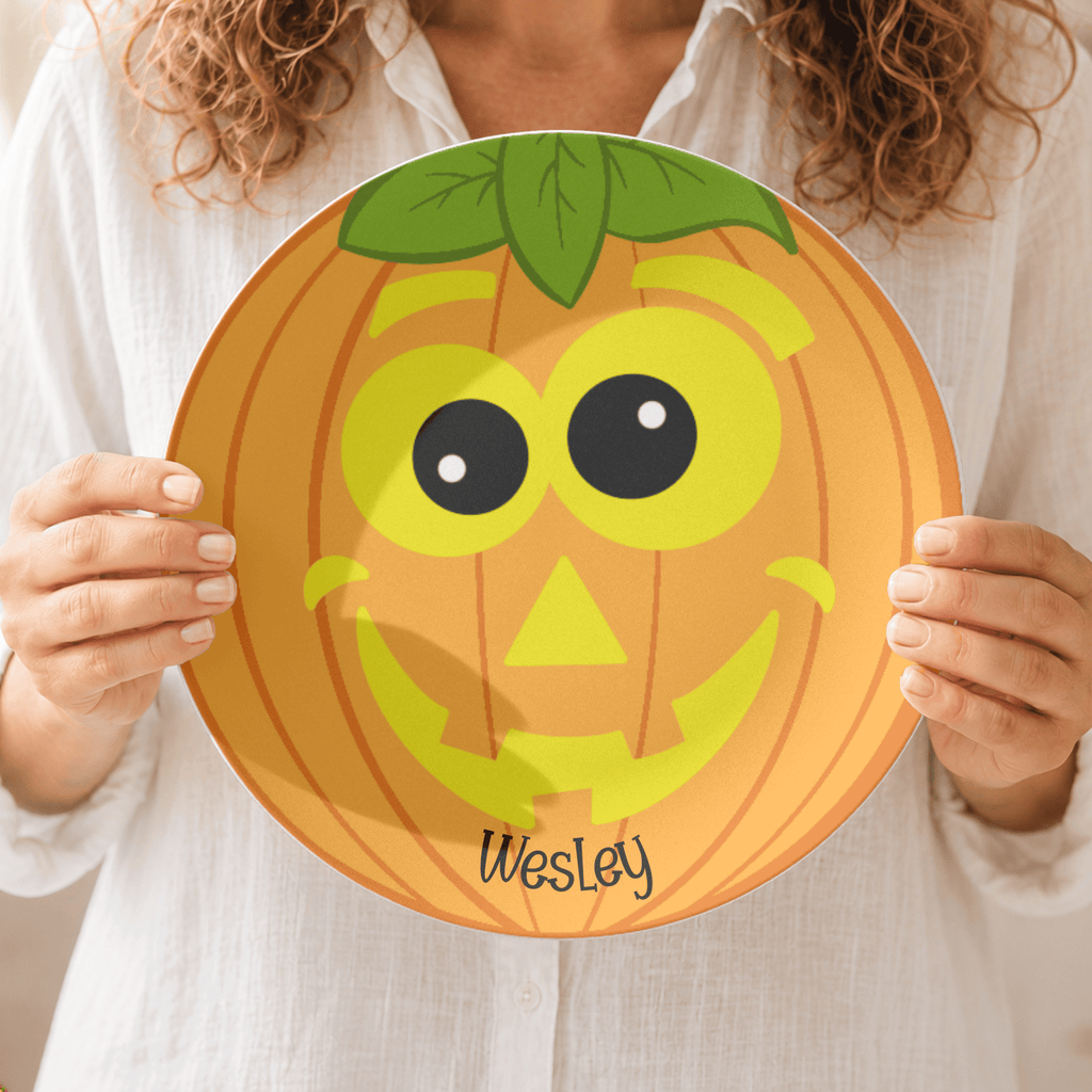 Jack-o'-Lantern Face Plate by Lil Plate Shop