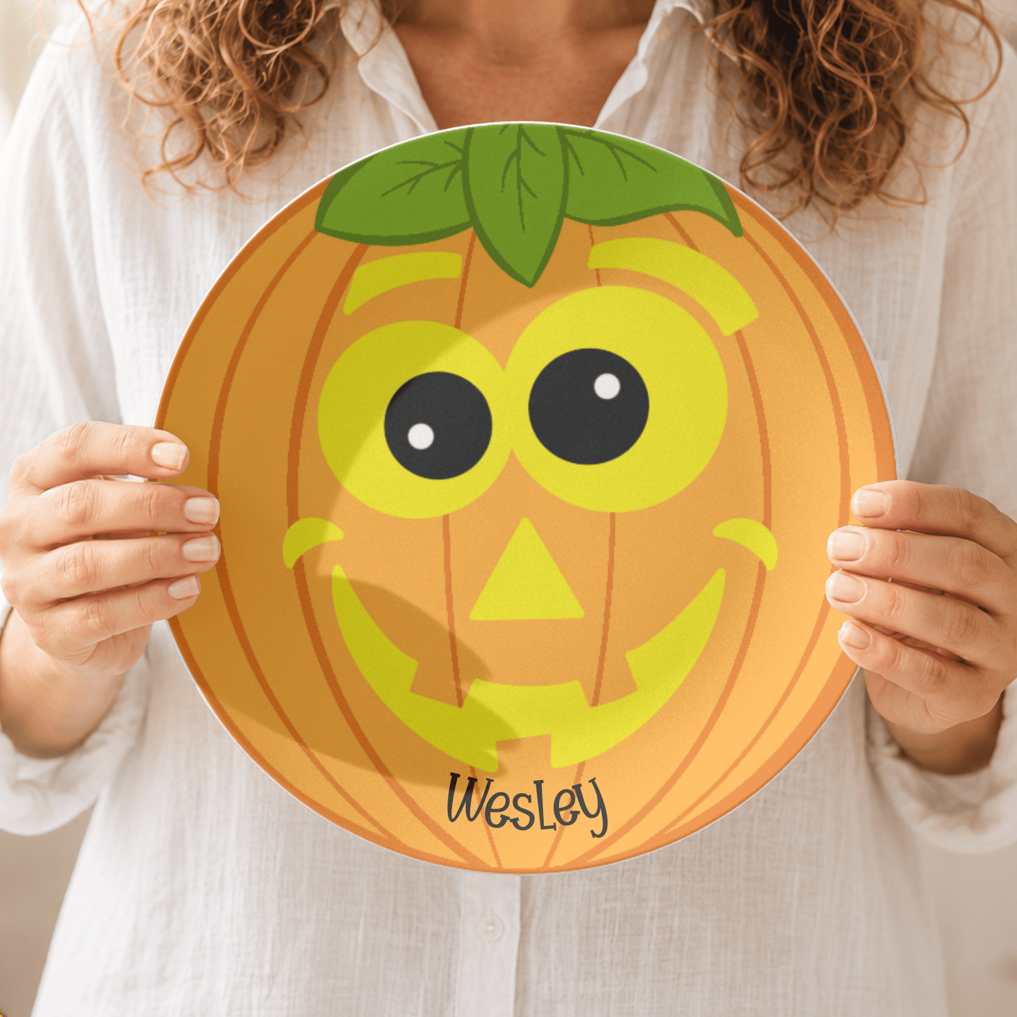 Jack-o'-Lantern Face Plate by Lil Plate Shop