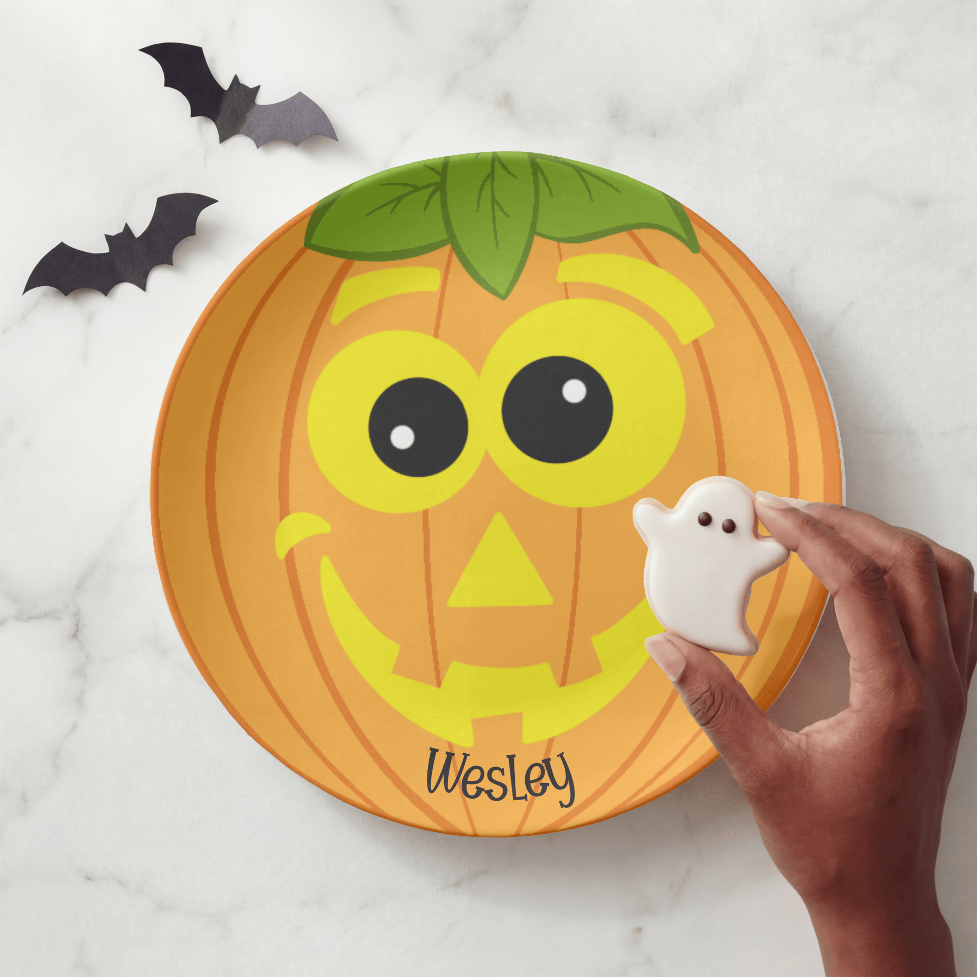 Jack-o'-Lantern Face Plate by Lil Plate Shop