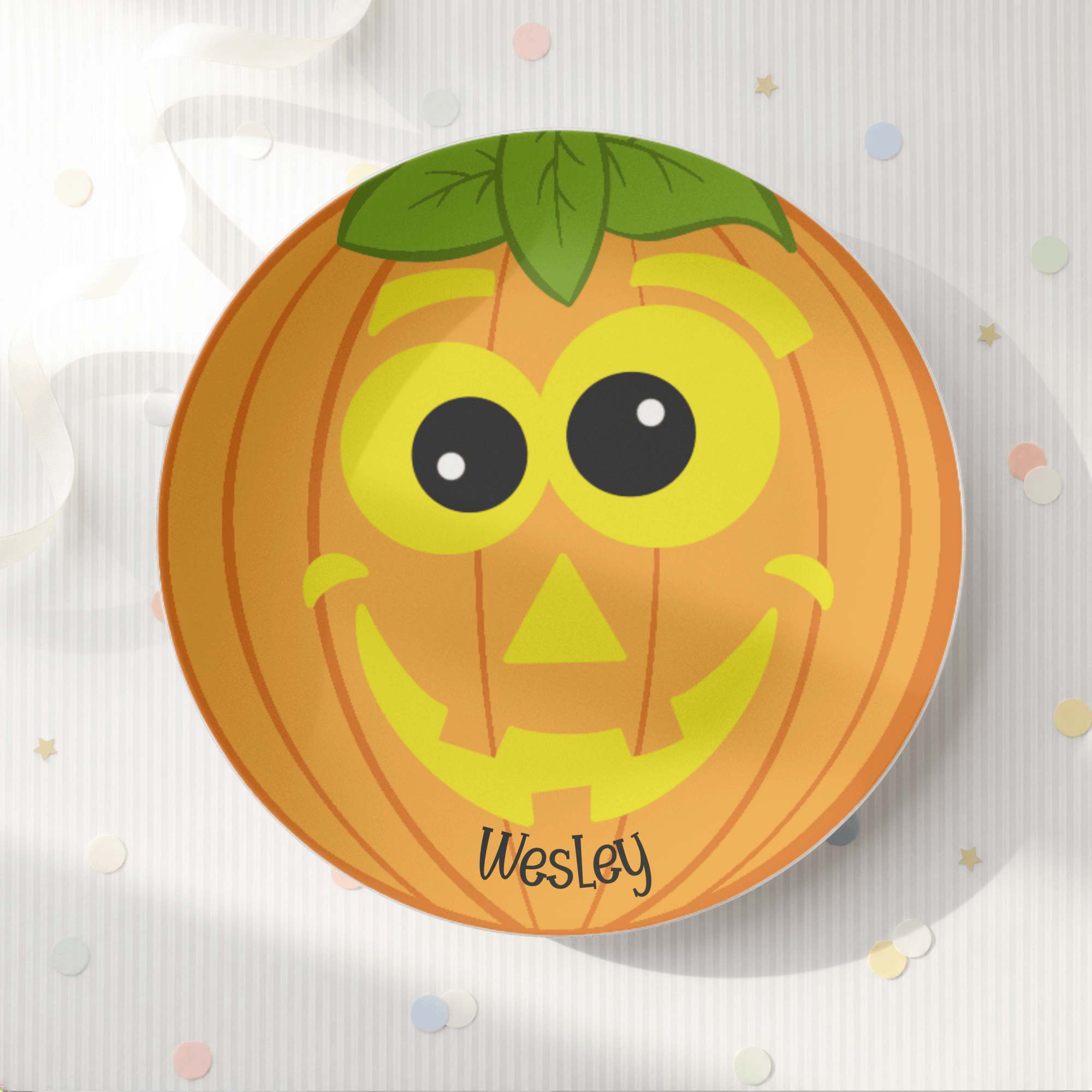 Jack-o'-Lantern Face Plate by Lil Plate Shop