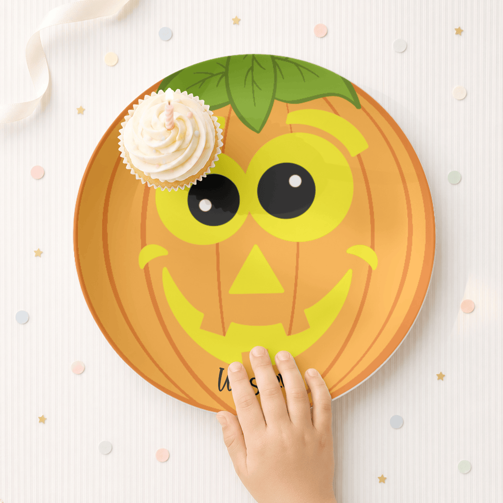 Jack-o'-Lantern Face Plate by Lil Plate Shop