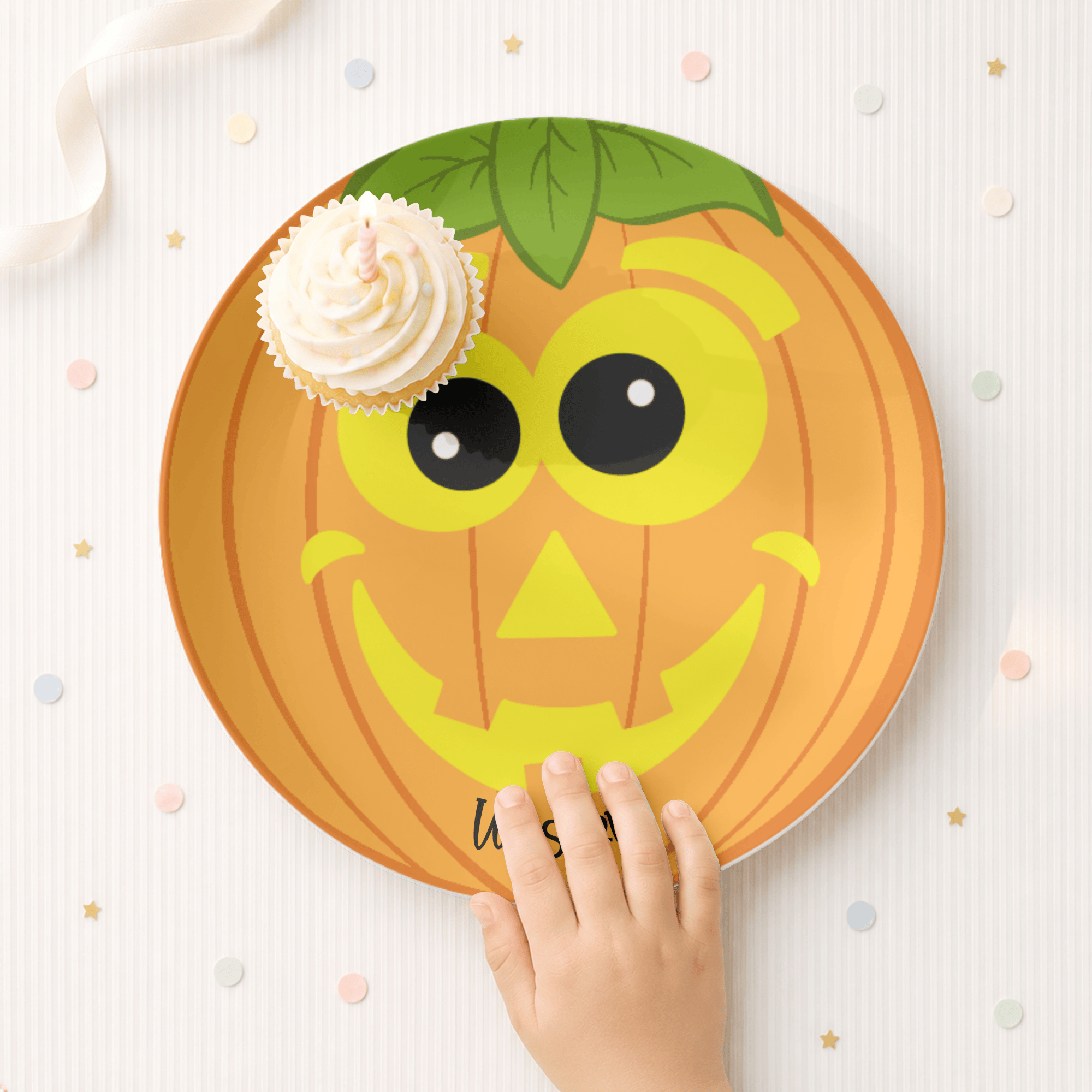 Jack-o'-Lantern Face Plate by Lil Plate Shop