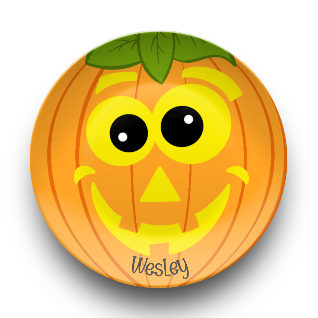 Jack-o'-Lantern Face Plate Plate by Lil Plate Shop