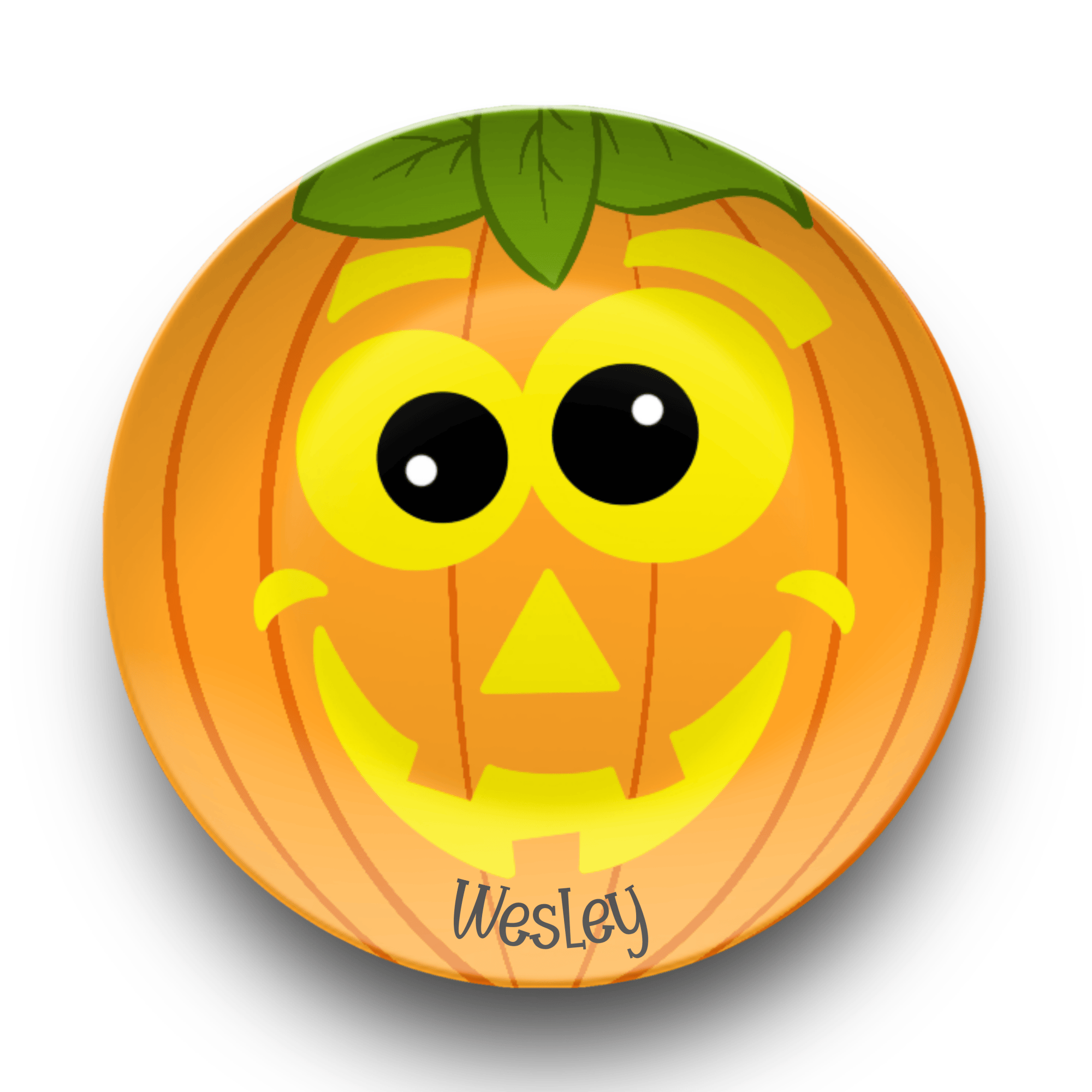 Jack-o'-Lantern Face Plate Plate by Lil Plate Shop
