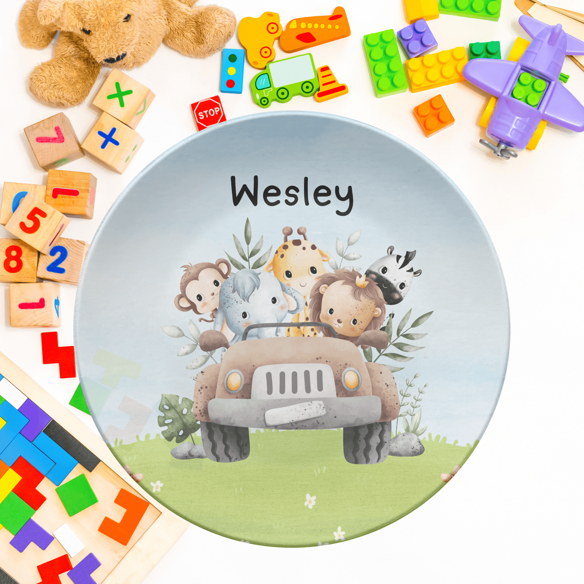 Jungle Animal Plate by Lil Plate Shop