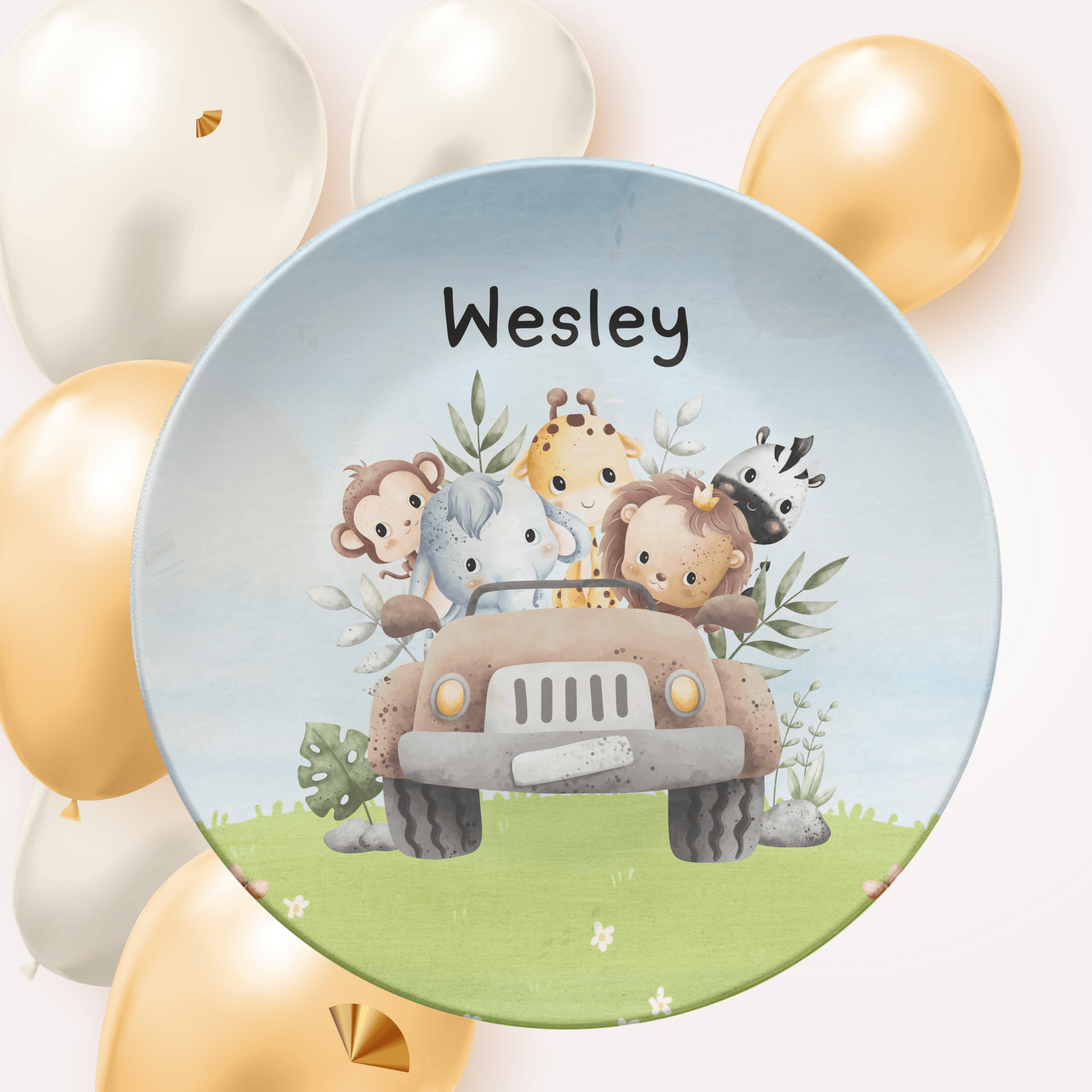 Jungle Animal Plate by Lil Plate Shop