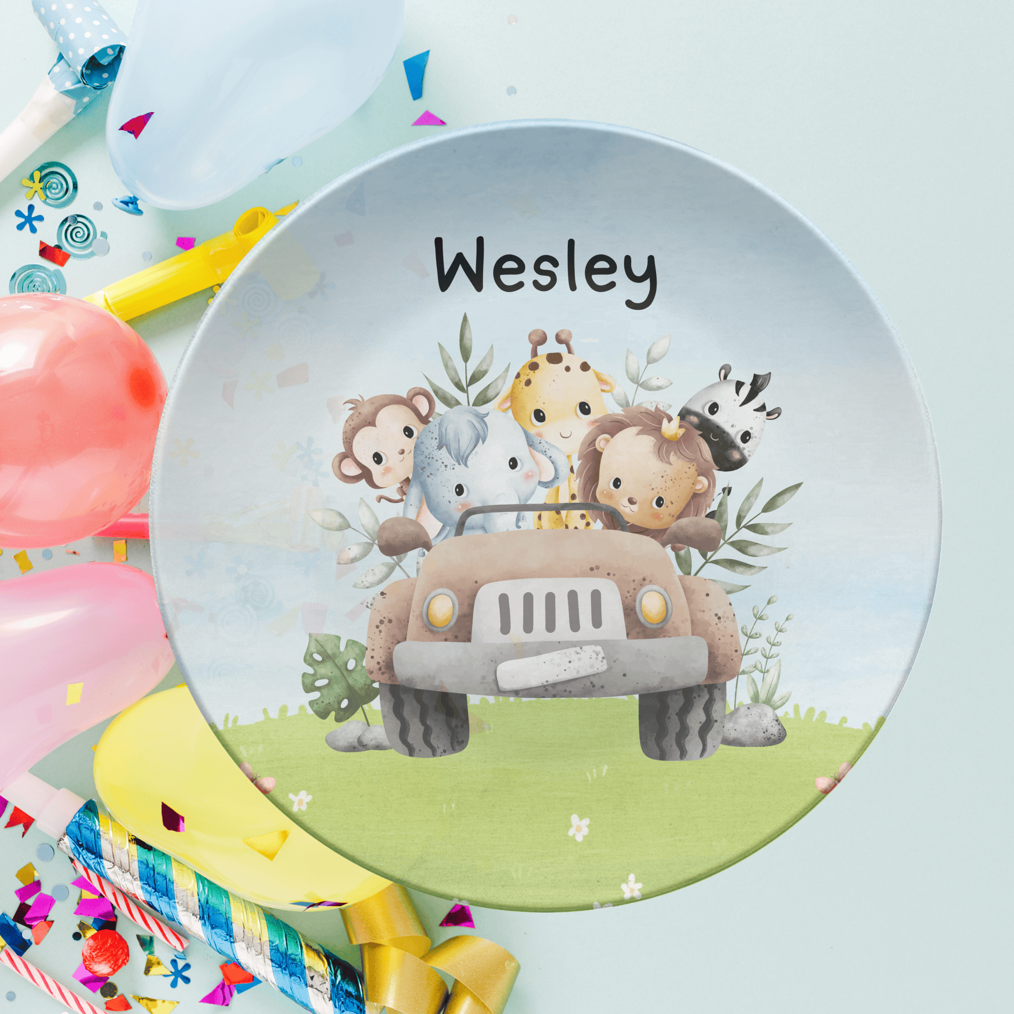 Jungle Animal Plate by Lil Plate Shop