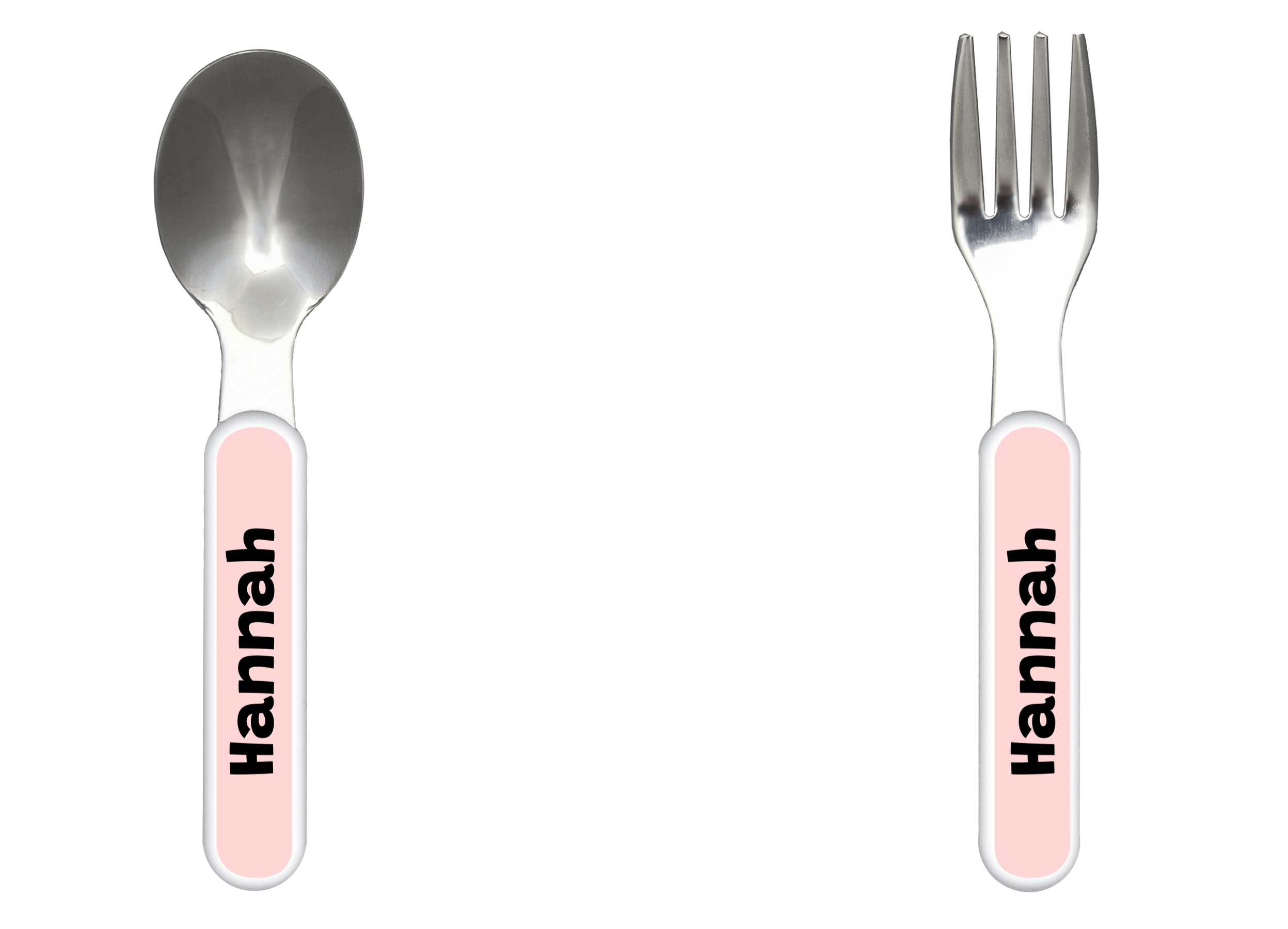 Kids Silverware Fork Spoon Set - Choose Color/Style by Lil Plate Shop