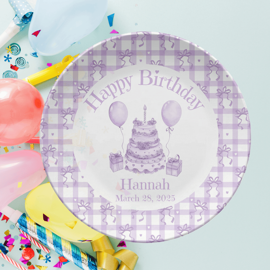 Lavender Coquette Birthday Plate by Lil Plate Shop