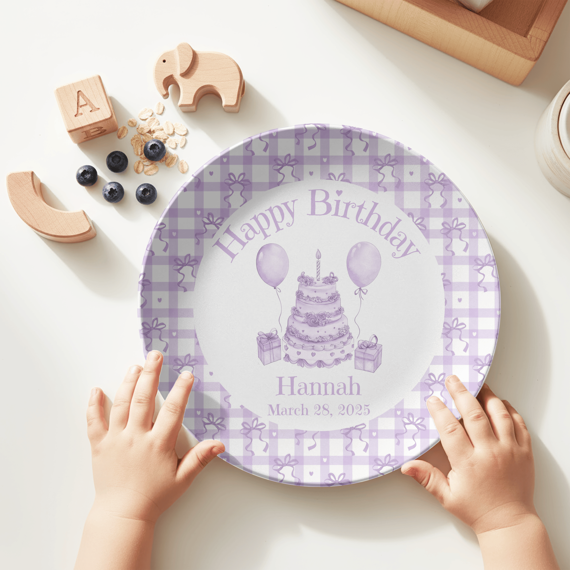 Lavender Coquette Birthday Plate by Lil Plate Shop